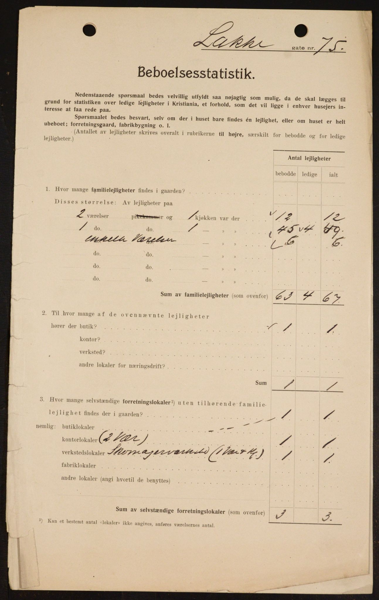 OBA, Kommunal folketelling 1.2.1909 for Kristiania kjøpstad, 1909, s. 51371