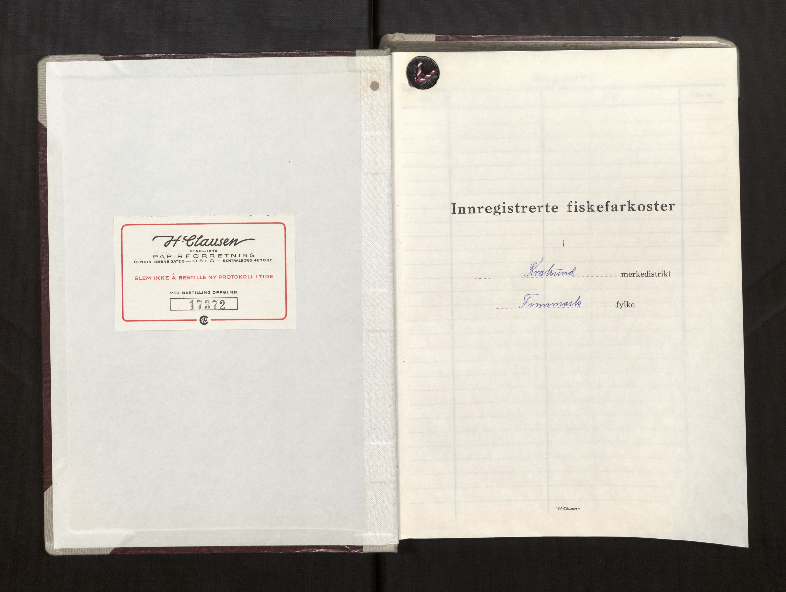 Fiskeridirektoratet - 1 Adm. ledelse - 13 Båtkontoret, AV/SAB-A-2003/I/Ia/Ia.a/L0027: 135.0109/5 Merkeprotokoll - Kvalsund, 1967-1969