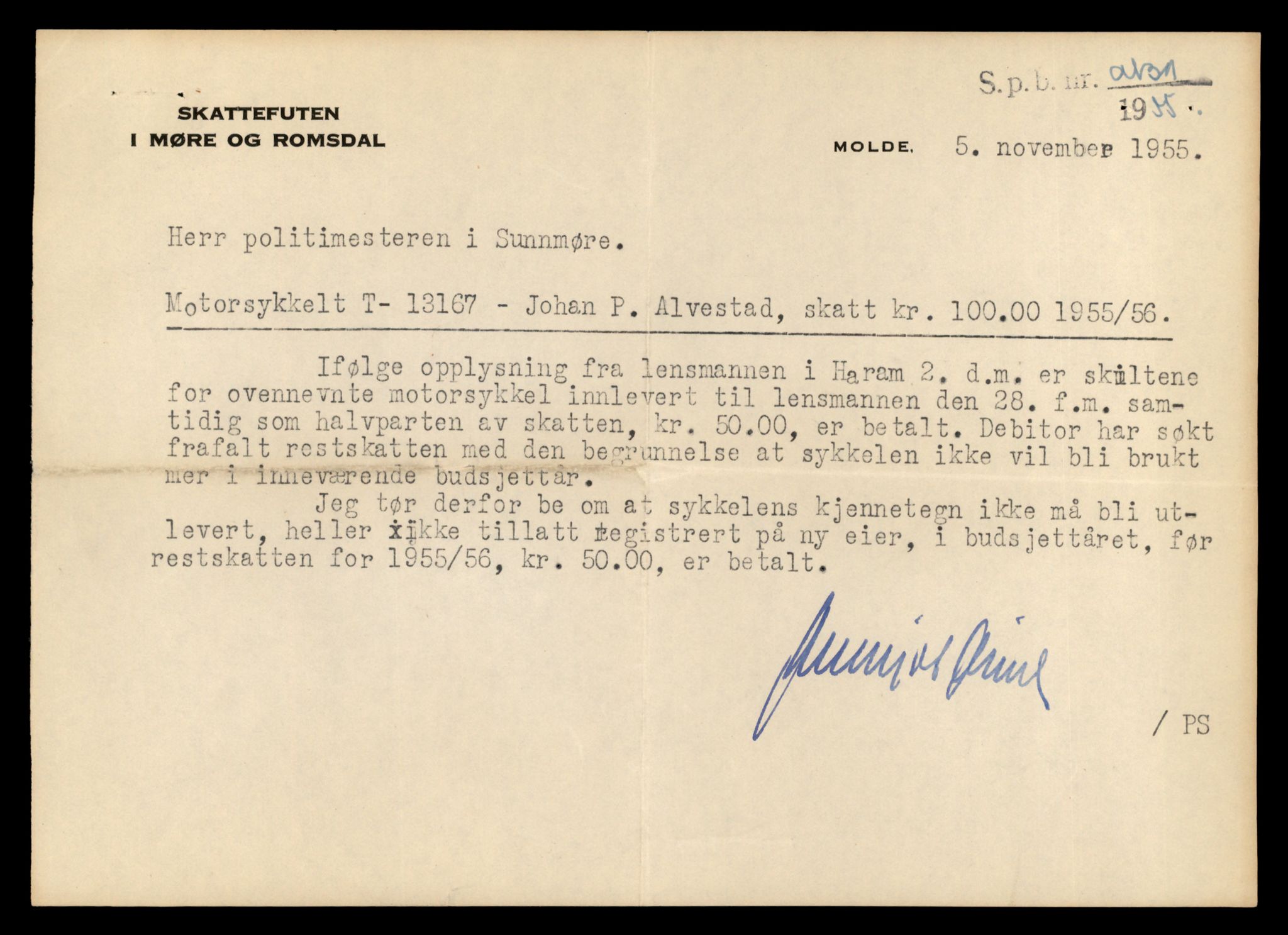 Møre og Romsdal vegkontor - Ålesund trafikkstasjon, AV/SAT-A-4099/F/Fe/L0037: Registreringskort for kjøretøy T 13031 - T 13179, 1927-1998, s. 2636
