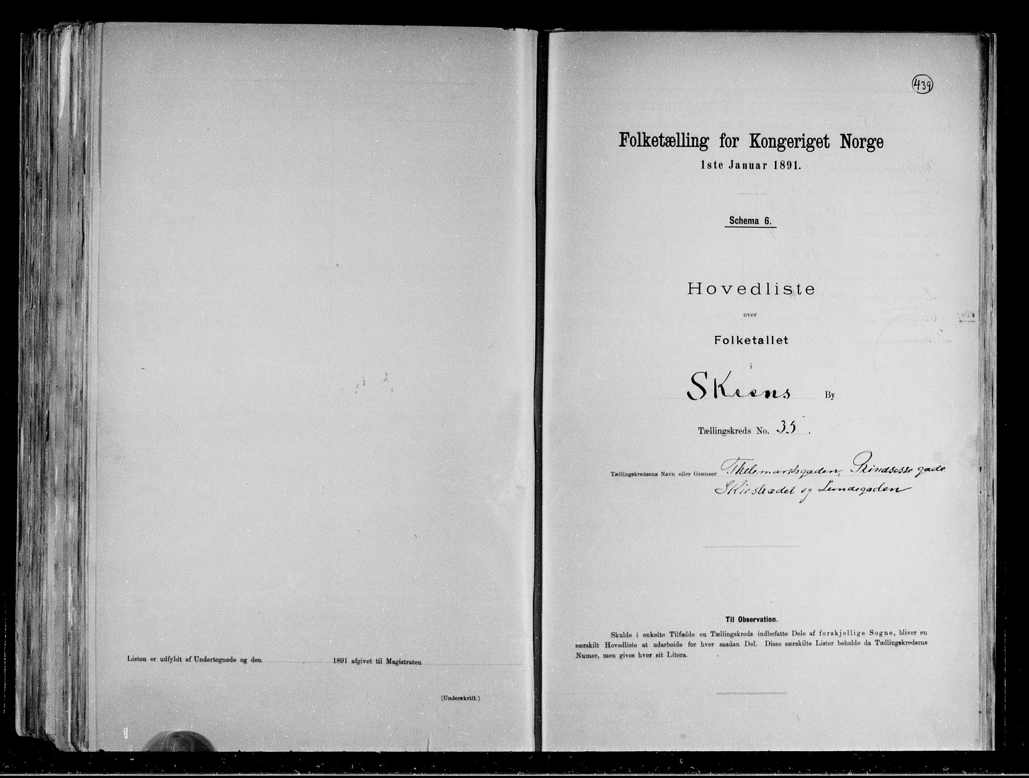RA, Folketelling 1891 for 0806 Skien kjøpstad, 1891, s. 77