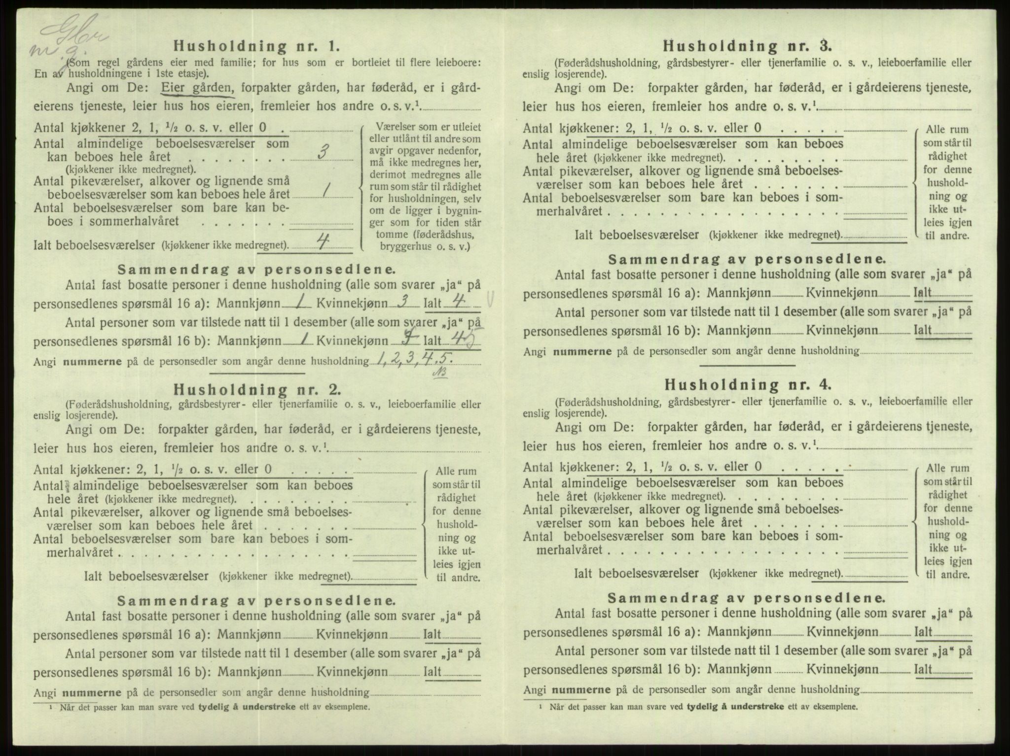 SAB, Folketelling 1920 for 1443 Eid herred, 1920, s. 1017