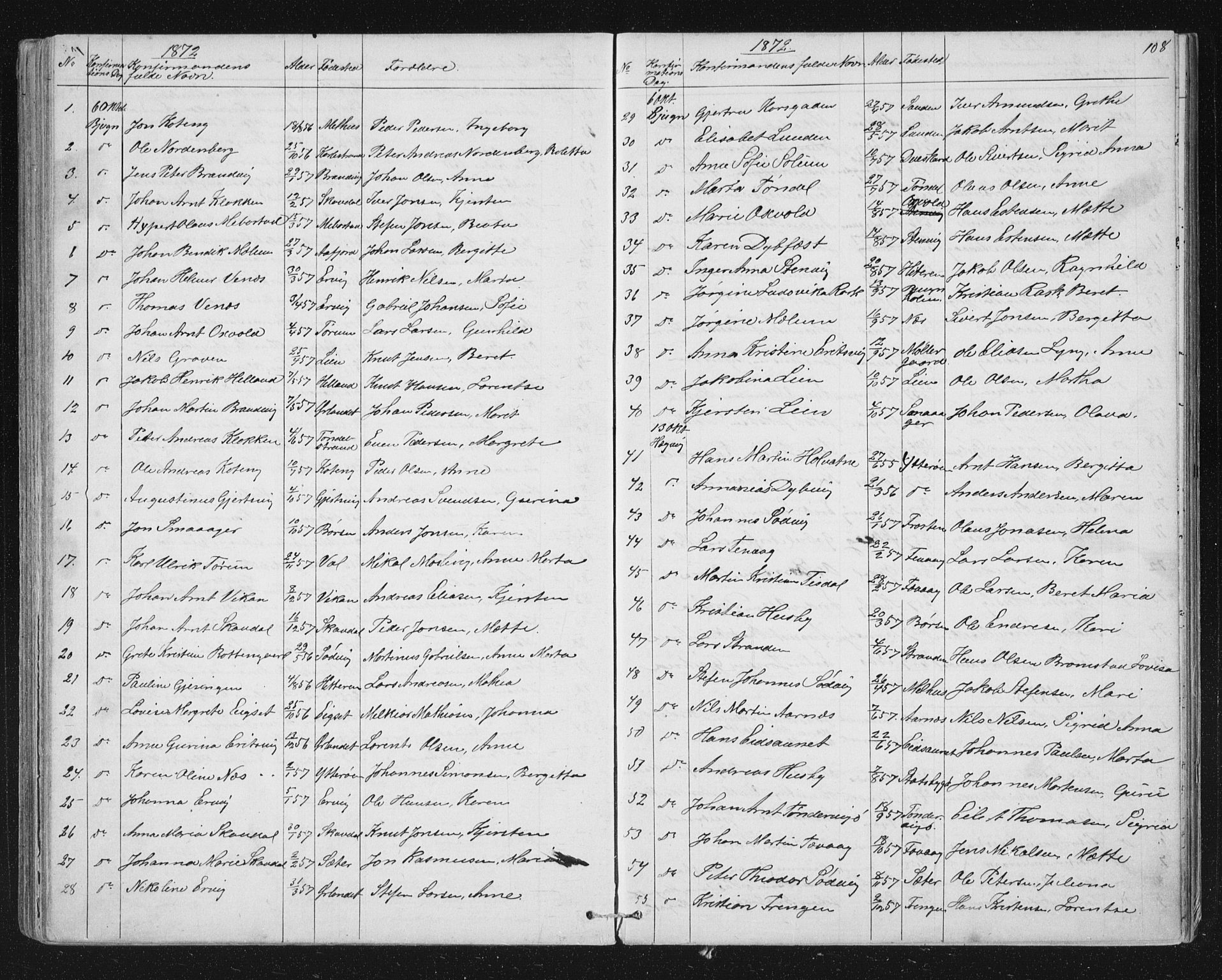 Ministerialprotokoller, klokkerbøker og fødselsregistre - Sør-Trøndelag, AV/SAT-A-1456/651/L0647: Klokkerbok nr. 651C01, 1866-1914, s. 108