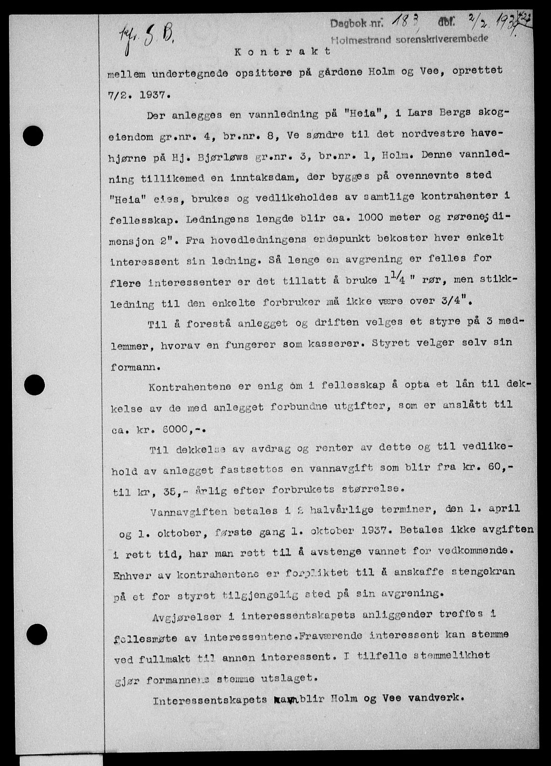 Holmestrand sorenskriveri, SAKO/A-67/G/Ga/Gaa/L0050: Pantebok nr. A-50, 1938-1939, Dagboknr: 183/1939