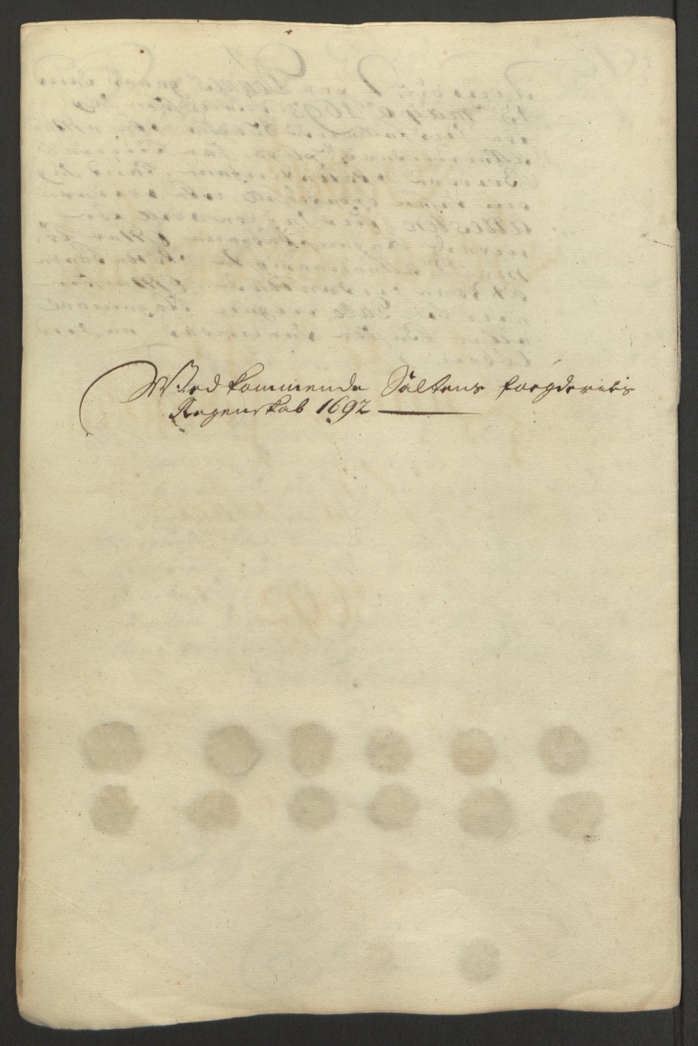 Rentekammeret inntil 1814, Reviderte regnskaper, Fogderegnskap, RA/EA-4092/R66/L4577: Fogderegnskap Salten, 1691-1693, s. 169