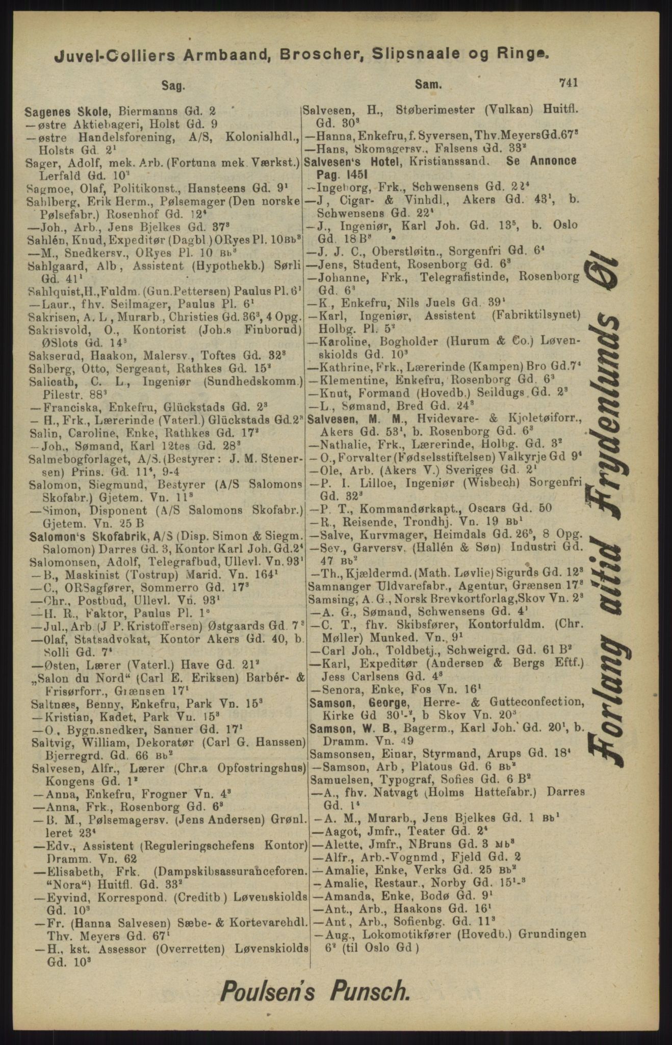 Kristiania/Oslo adressebok, PUBL/-, 1904, s. 741