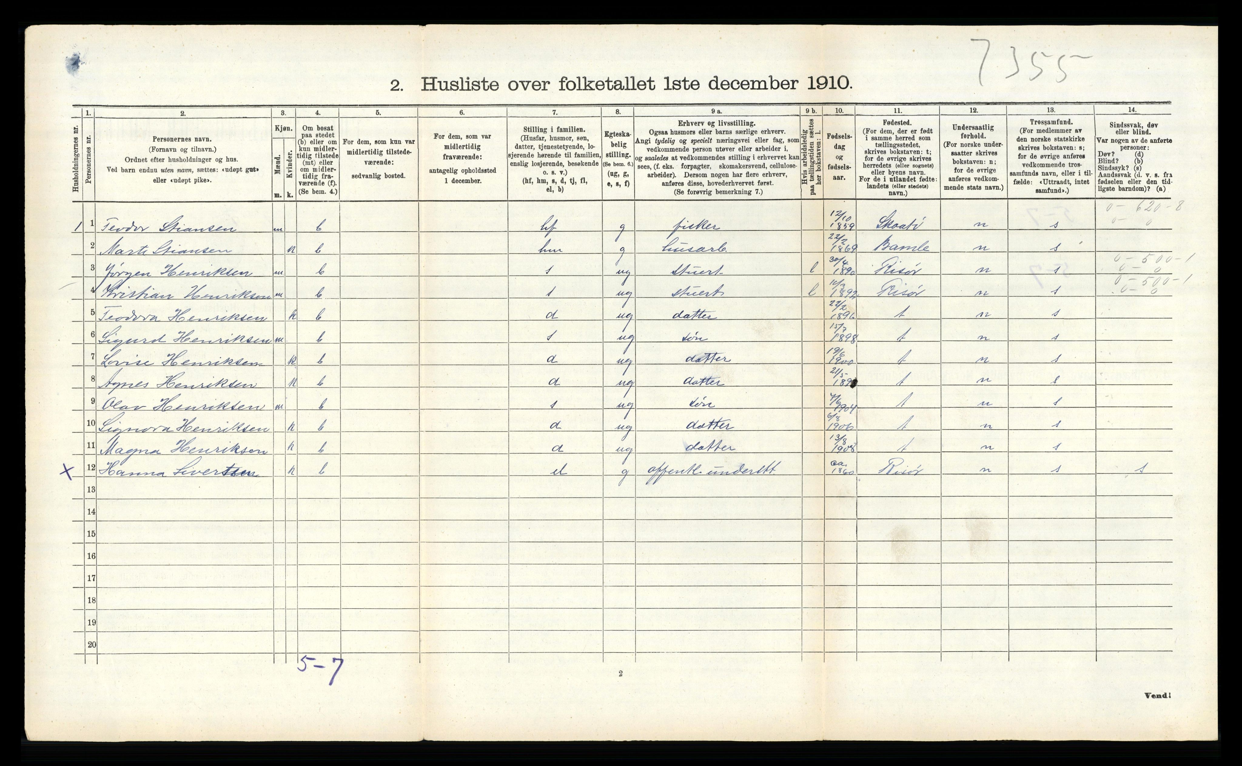 RA, Folketelling 1910 for 0913 Søndeled herred, 1910, s. 653