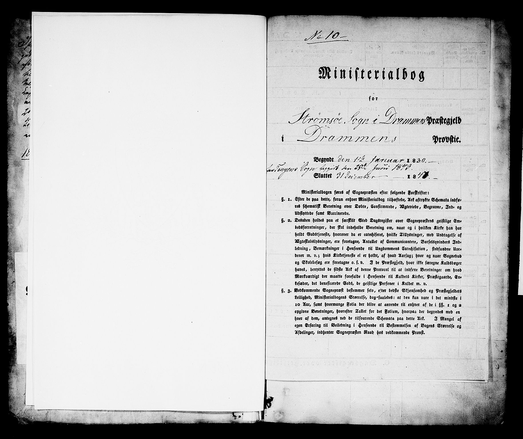 Strømsø kirkebøker, AV/SAKO-A-246/F/Fa/L0013: Ministerialbok nr. I 13, 1830-1847