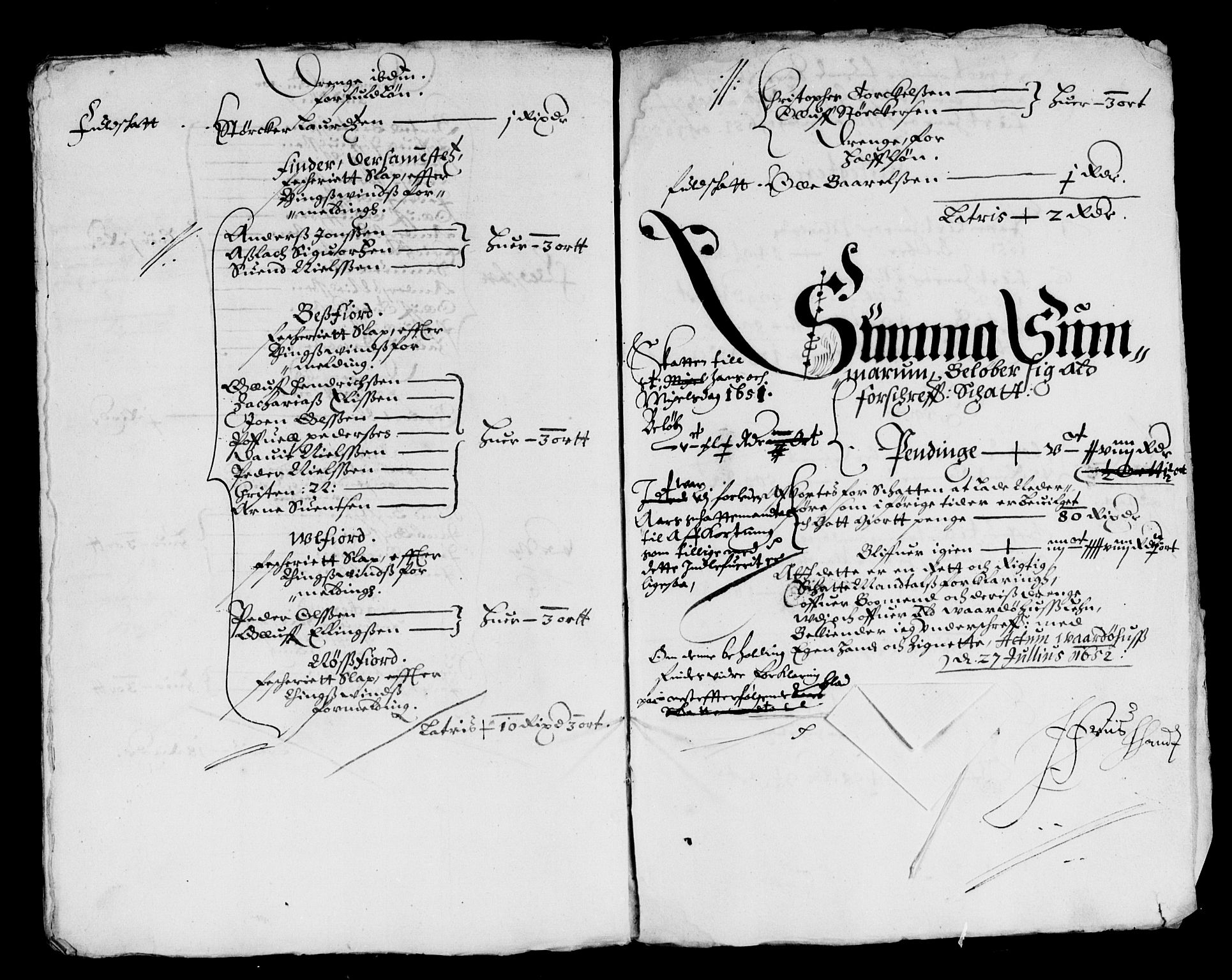Rentekammeret inntil 1814, Reviderte regnskaper, Lensregnskaper, AV/RA-EA-5023/R/Rb/Rbæ/L0007: Vardøhus len, 1652-1661