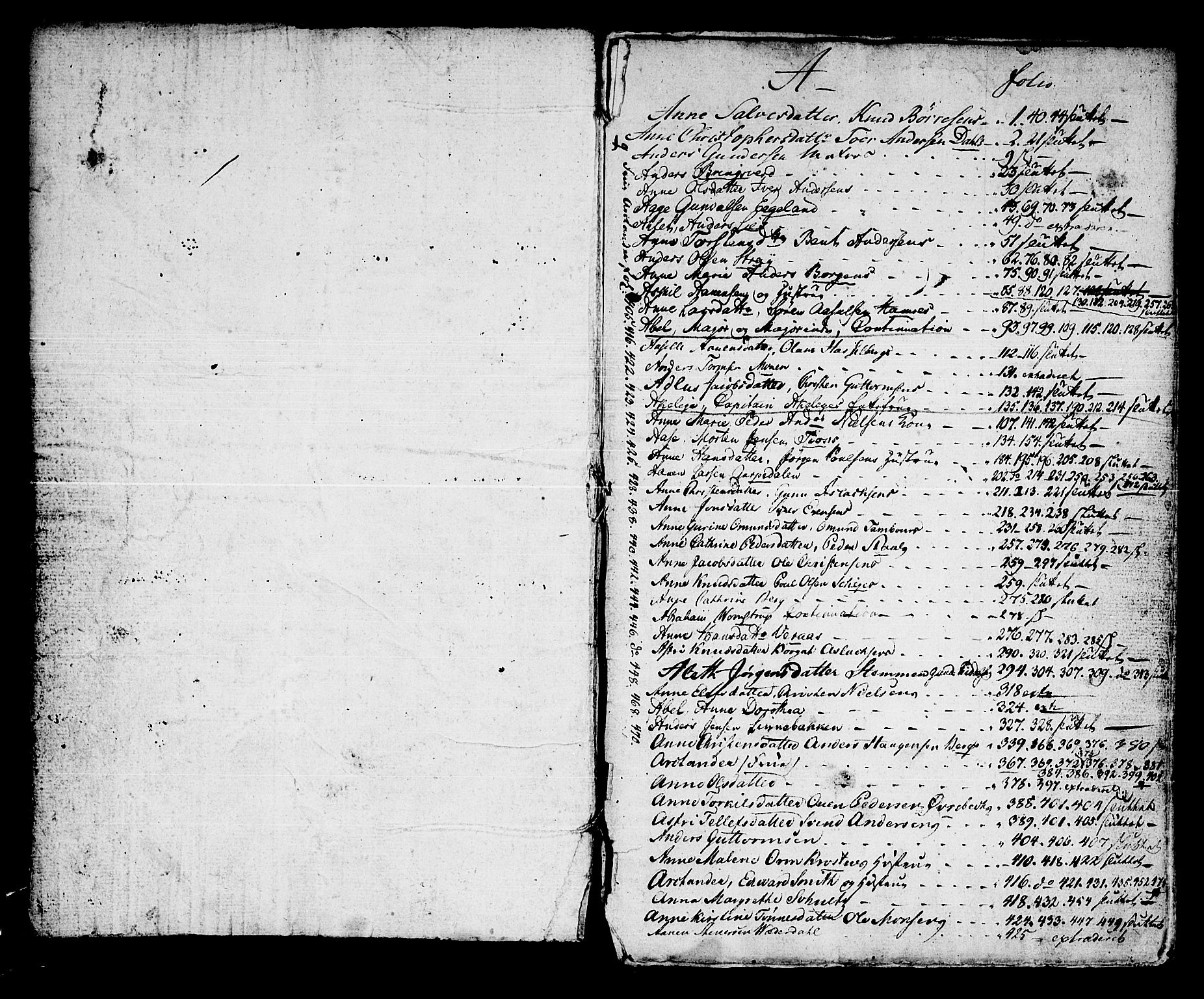 Kristiansand byrett, AV/SAK-1223-0001/H/Hc/L0014: Skifteprotokoll nr. 10, med register, 1794-1803