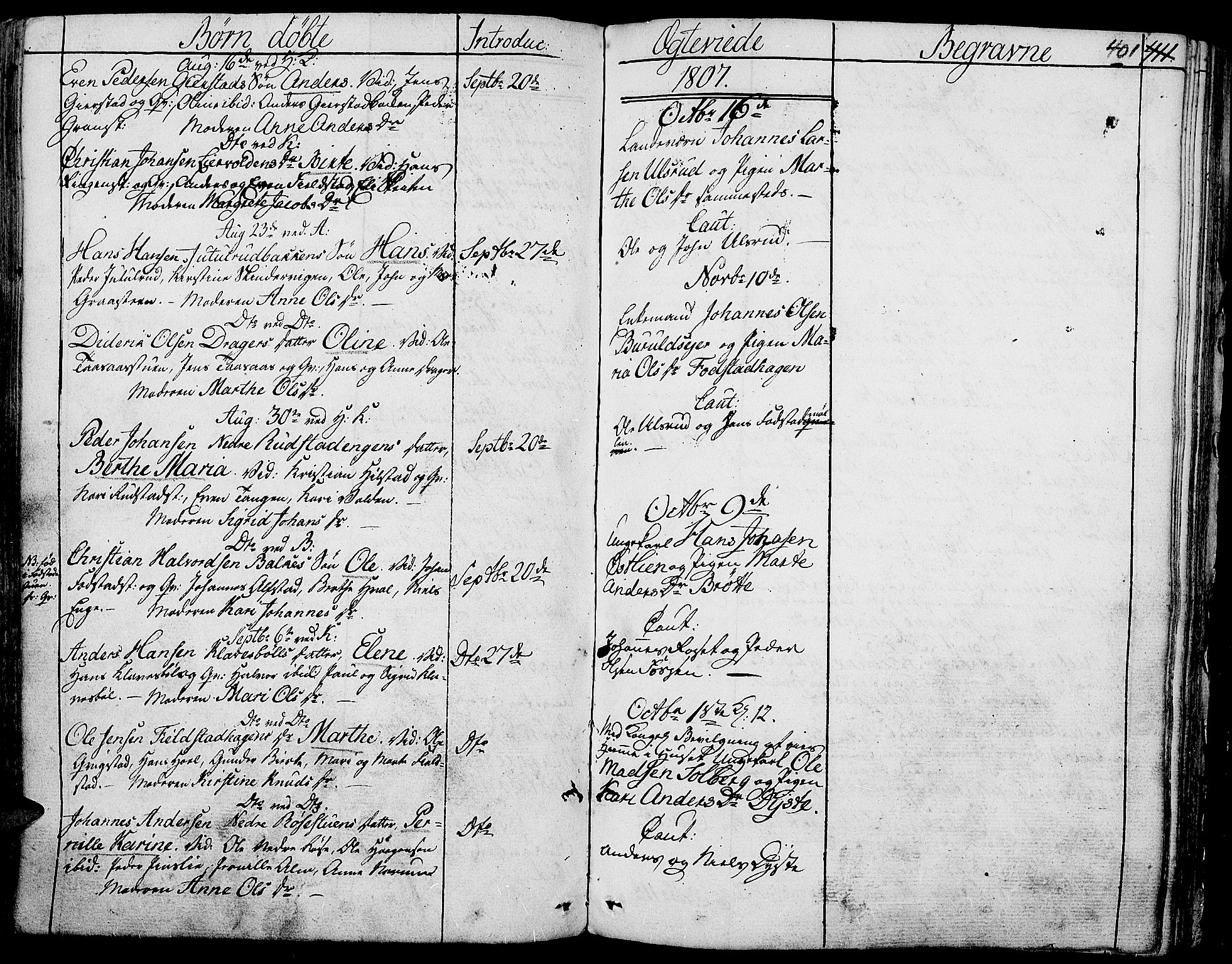 Toten prestekontor, AV/SAH-PREST-102/H/Ha/Haa/L0007: Ministerialbok nr. 7, 1794-1809, s. 401