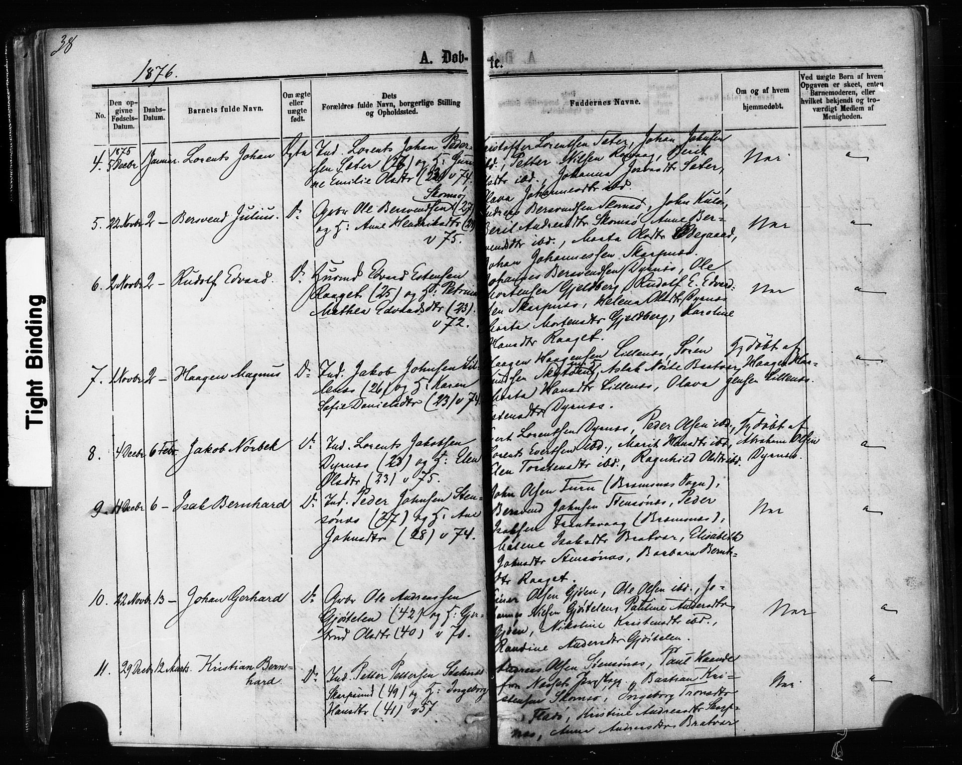 Ministerialprotokoller, klokkerbøker og fødselsregistre - Møre og Romsdal, AV/SAT-A-1454/581/L0938: Ministerialbok nr. 581A06, 1873-1879, s. 38