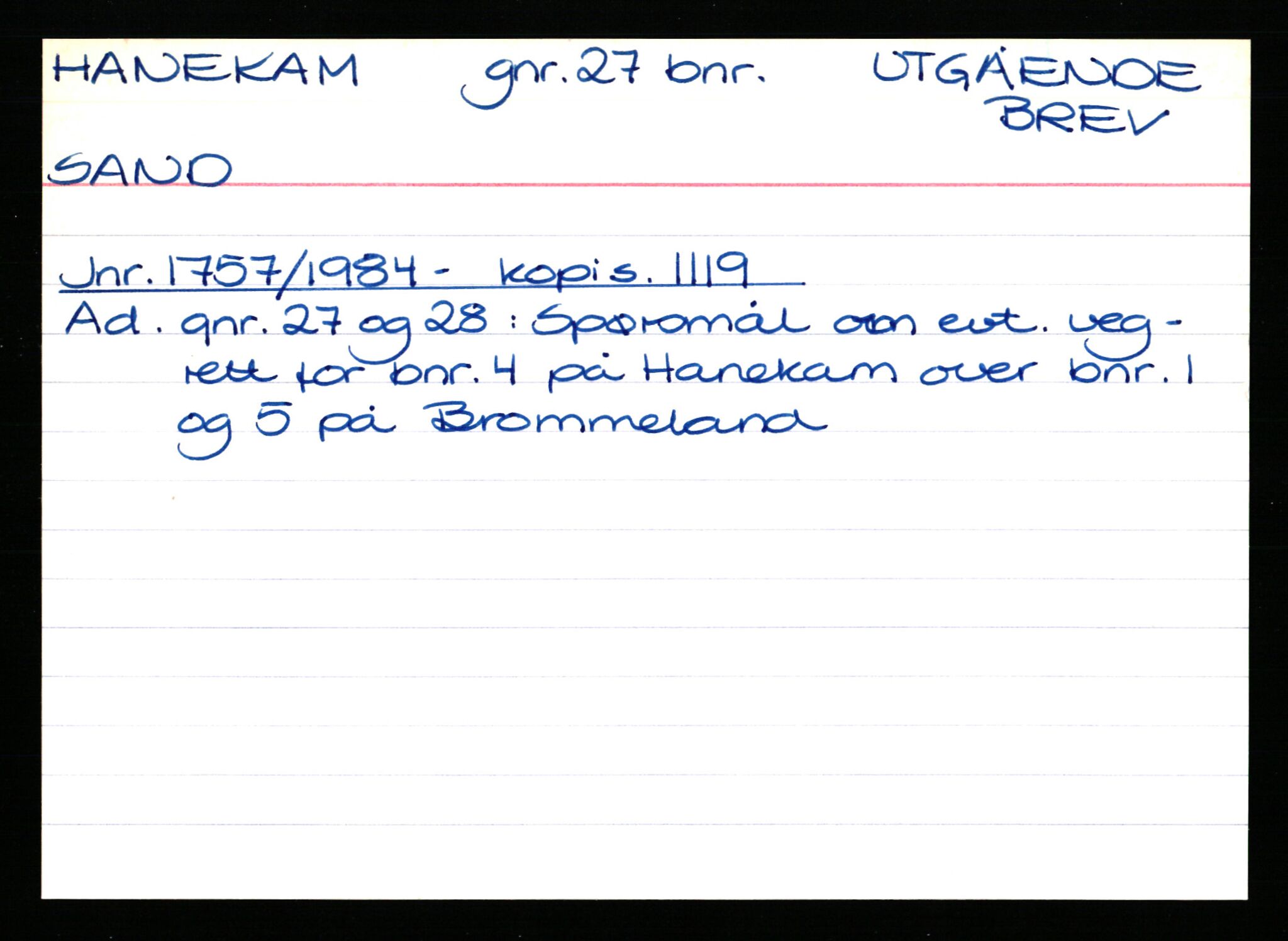 Statsarkivet i Stavanger, AV/SAST-A-101971/03/Y/Yk/L0015: Registerkort sortert etter gårdsnavn: Haneberg - Haugland nedre, 1750-1930, s. 85