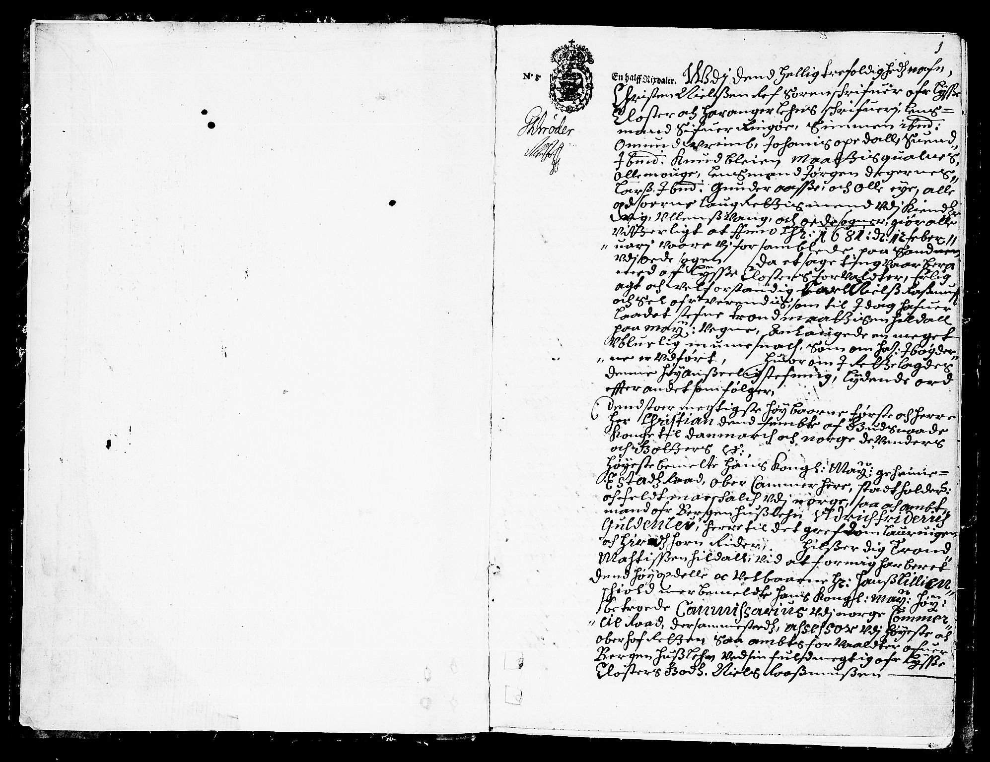 Hardanger og Voss sorenskriveri, SAB/A-2501/1/1A/1Ac/L0010: Tingbok for Hardanger, Lysekloster og Halsnøy kloster, 1681, s. 0b-1a