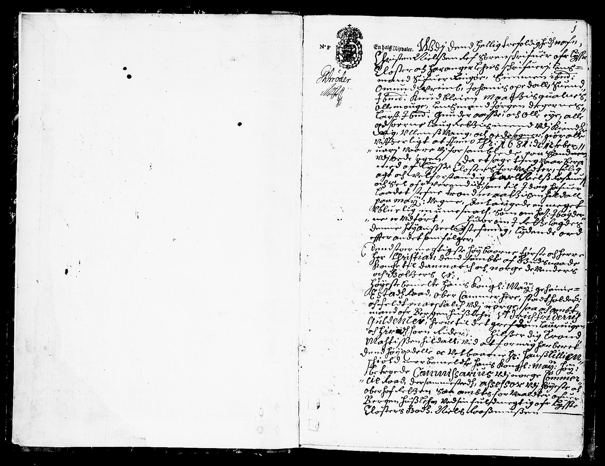 Hardanger og Voss sorenskriveri, AV/SAB-A-2501/1/1A/1Ac/L0010: Tingbok for Hardanger, Lysekloster og Halsnøy kloster, 1681, s. 0b-1a