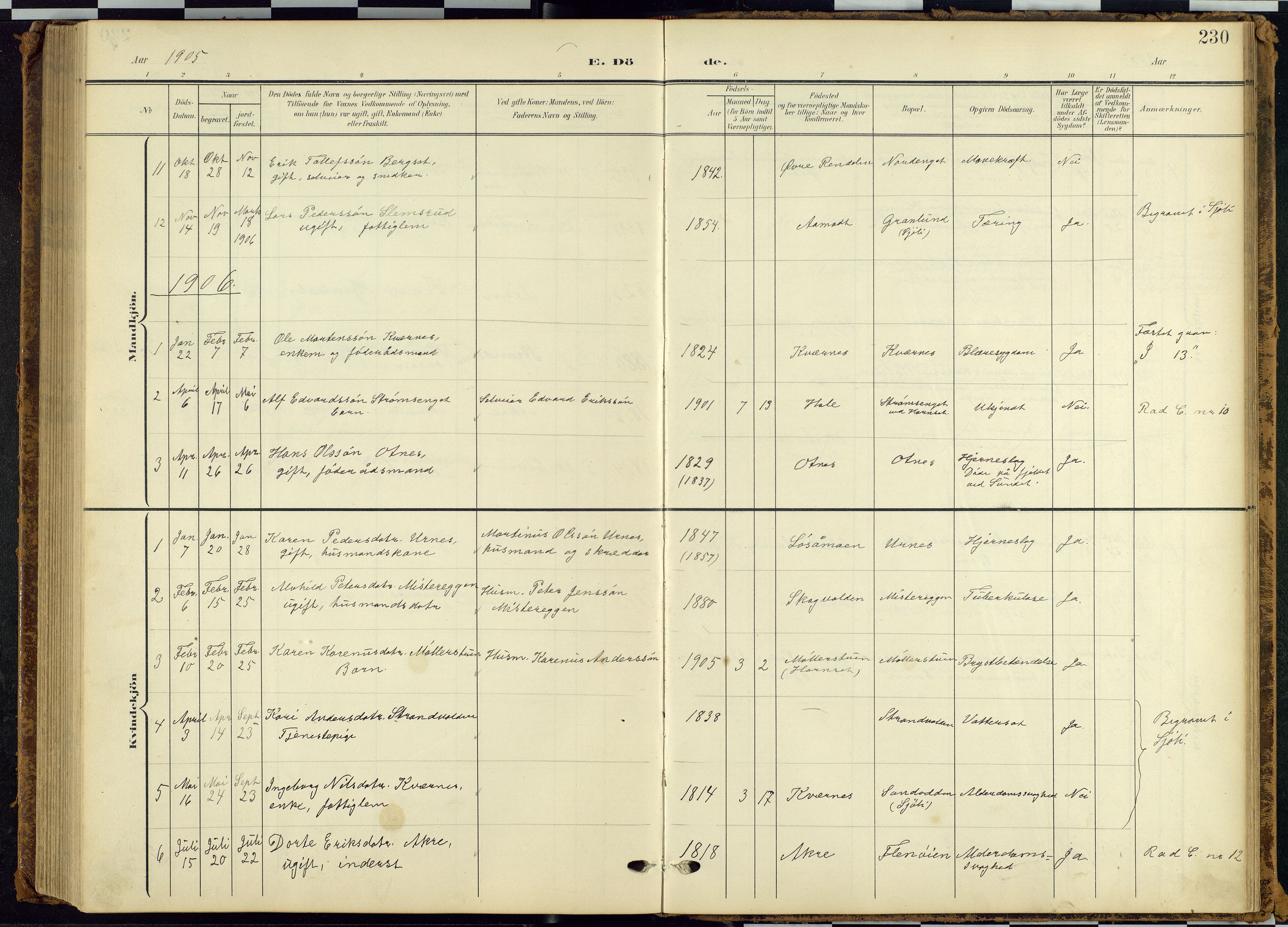 Rendalen prestekontor, AV/SAH-PREST-054/H/Ha/Hab/L0010: Klokkerbok nr. 10, 1903-1940, s. 230