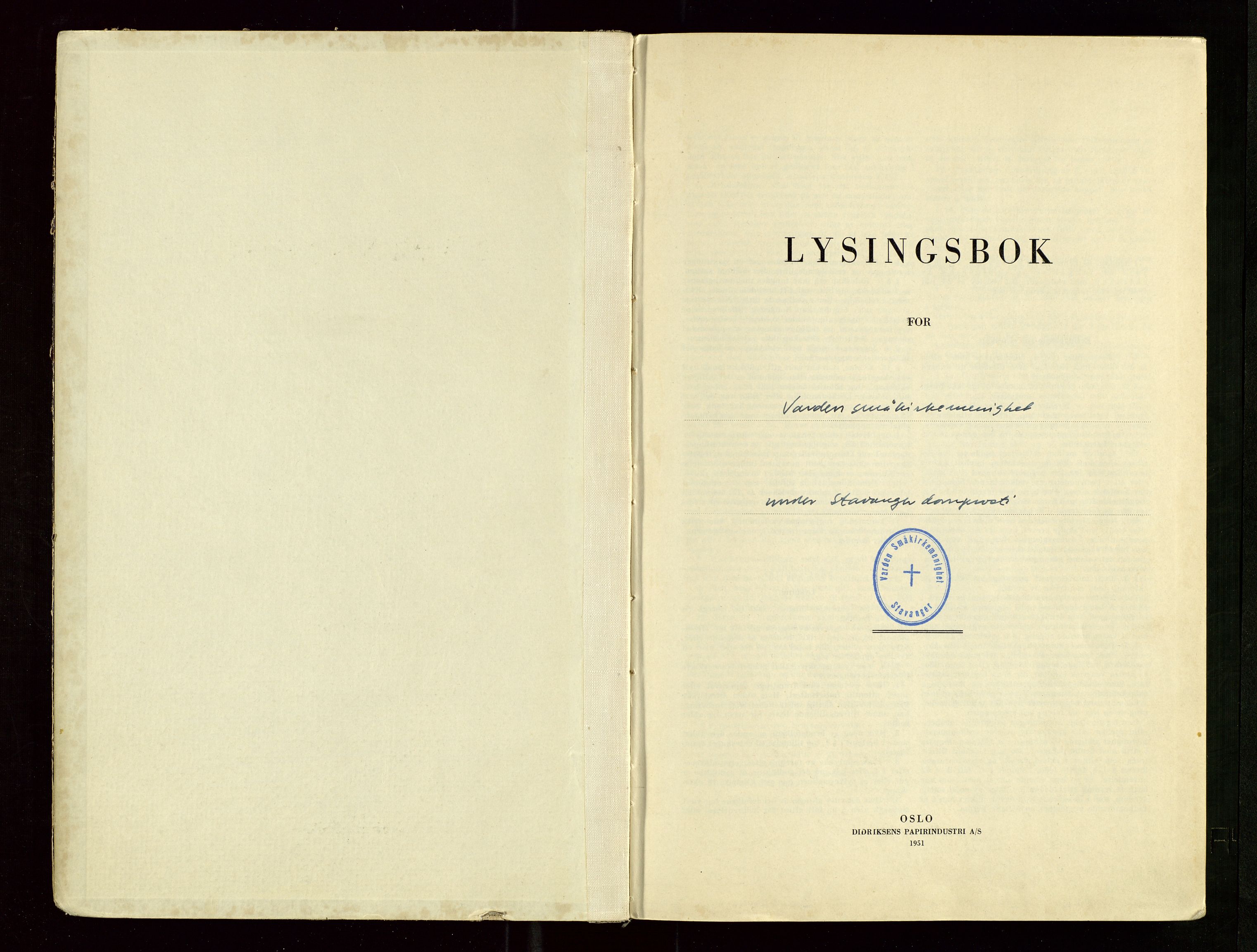 Varden sokneprestkontor, SAST/A-101821/001/70/705BA/L0001: Lysningsprotokoll nr. 1, 1956-1969