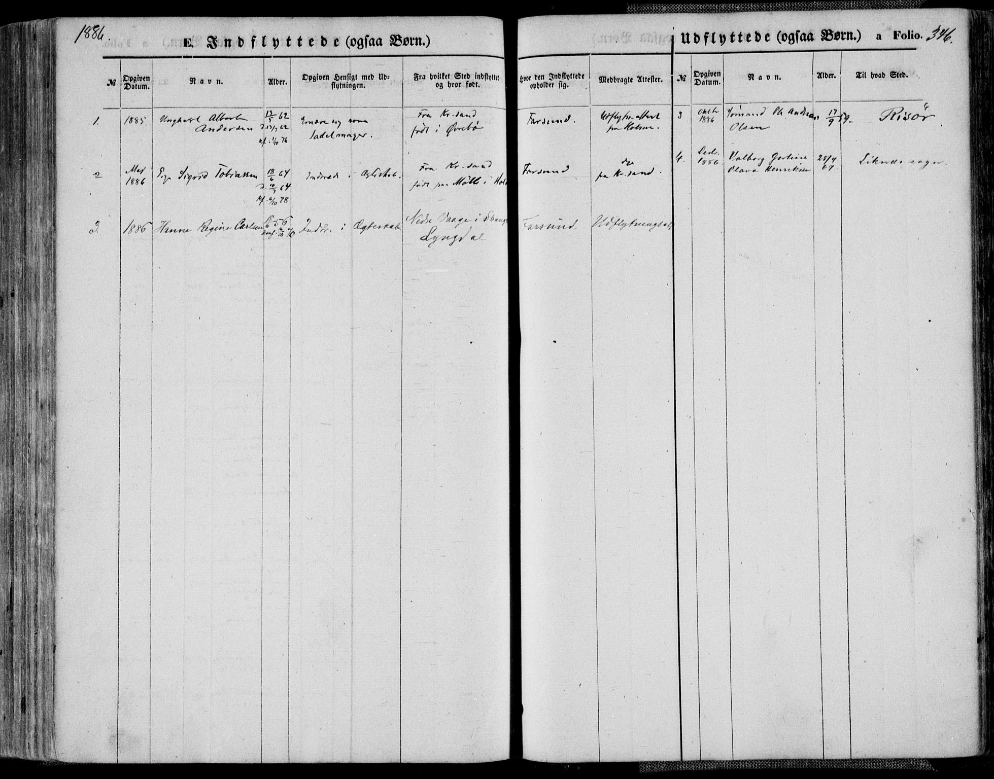 Farsund sokneprestkontor, AV/SAK-1111-0009/F/Fa/L0005: Ministerialbok nr. A 5, 1863-1886, s. 346