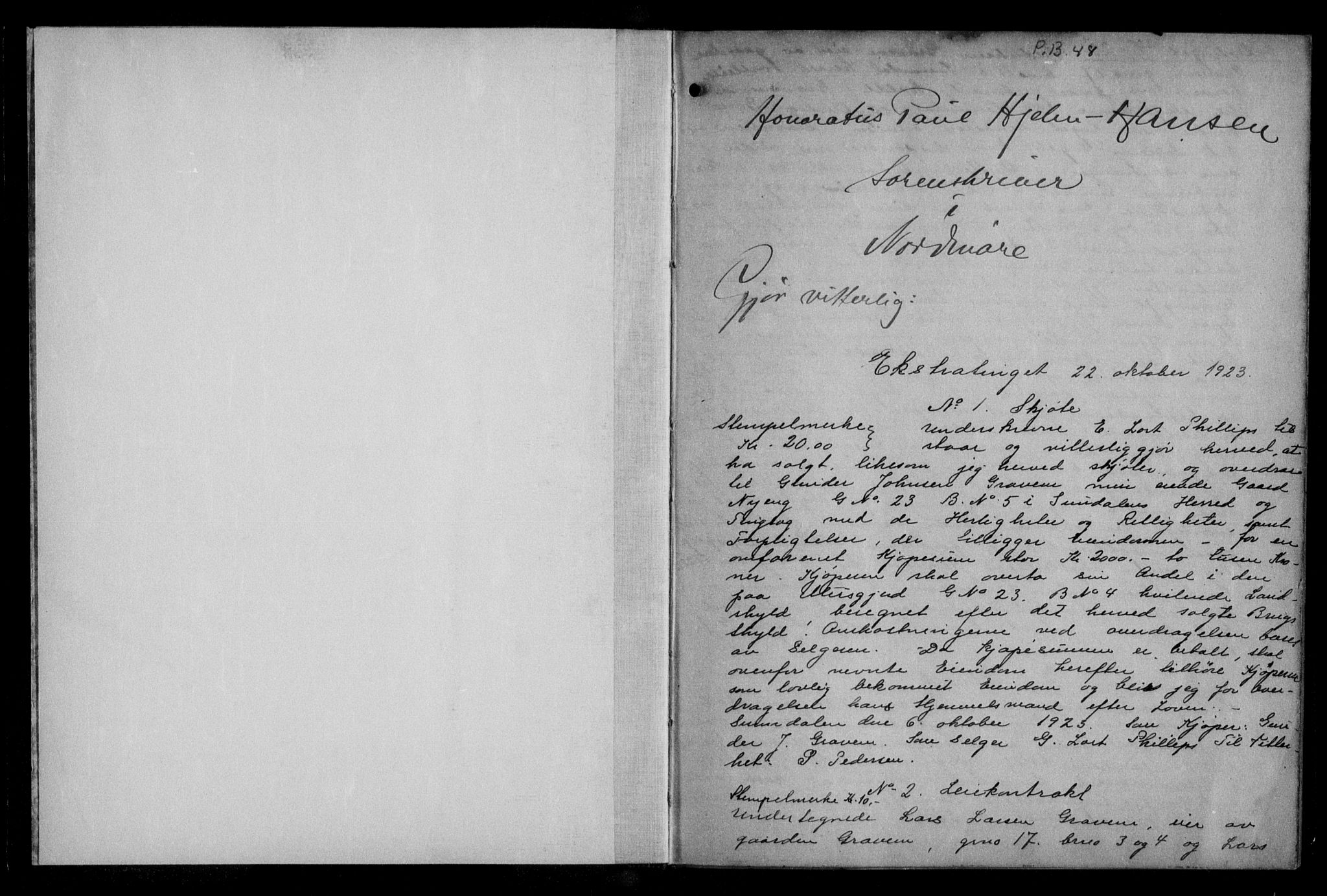 Nordmøre sorenskriveri, AV/SAT-A-4132/1/2/2Ca/L0058: Pantebok nr. 48, 1923-1925