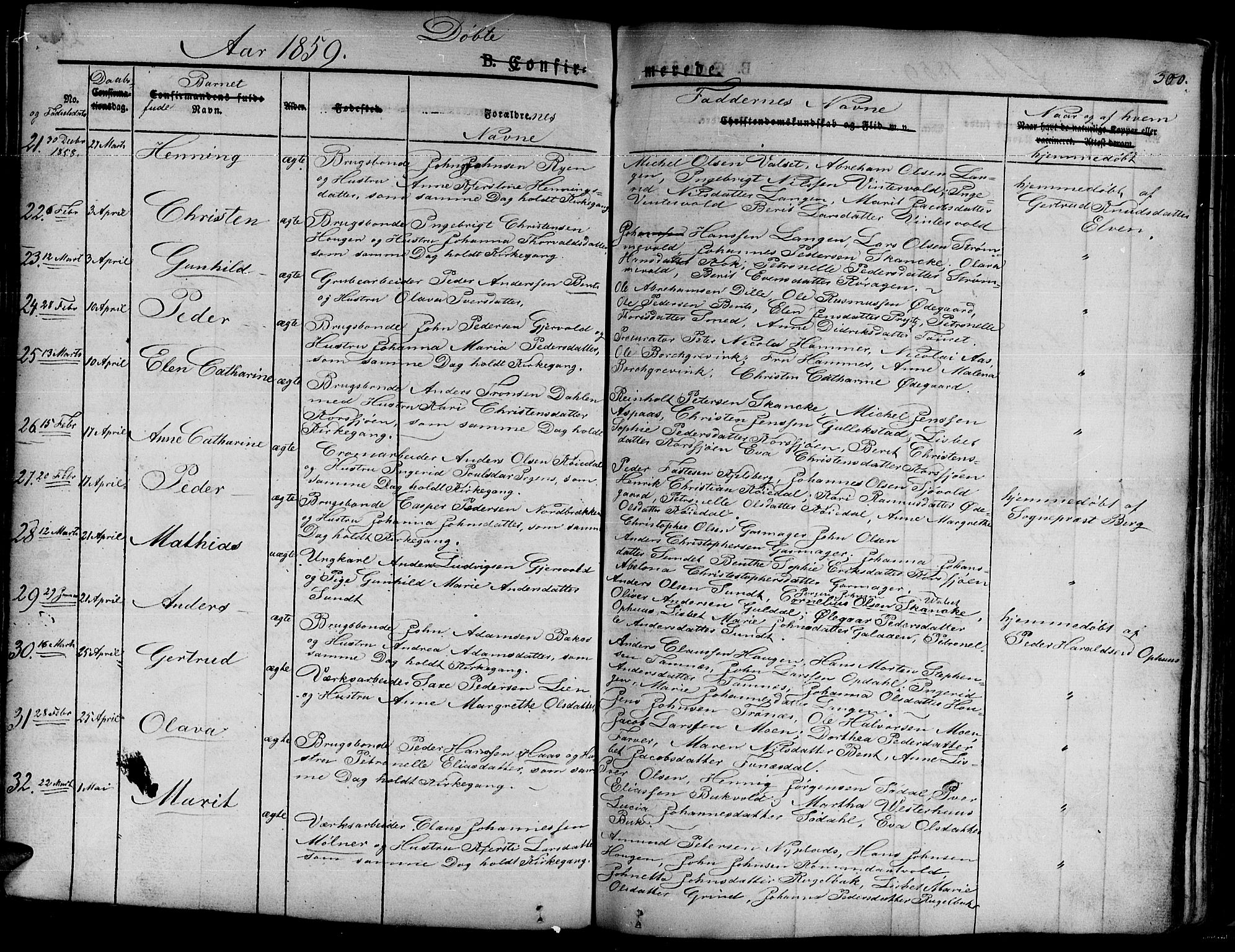 Ministerialprotokoller, klokkerbøker og fødselsregistre - Sør-Trøndelag, SAT/A-1456/681/L0938: Klokkerbok nr. 681C02, 1829-1879, s. 300