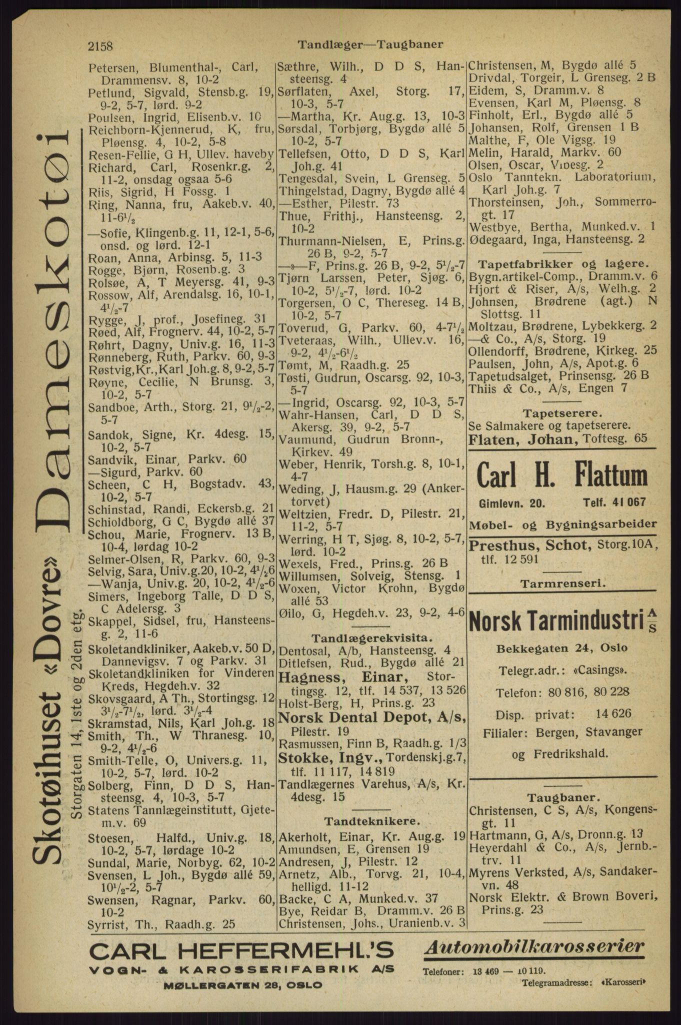 Kristiania/Oslo adressebok, PUBL/-, 1927, s. 2158
