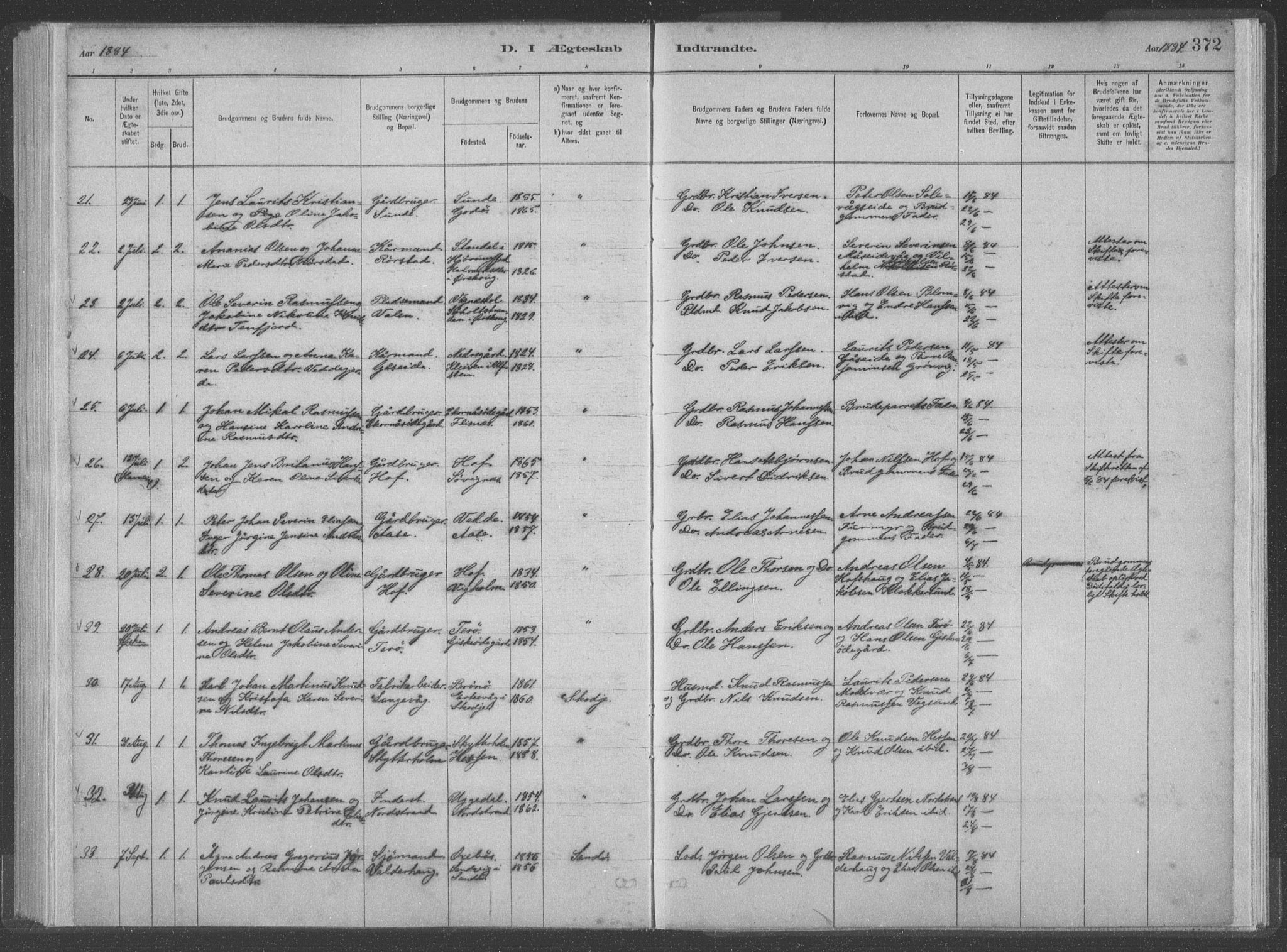 Ministerialprotokoller, klokkerbøker og fødselsregistre - Møre og Romsdal, AV/SAT-A-1454/528/L0402: Ministerialbok nr. 528A12II, 1880-1903, s. 372