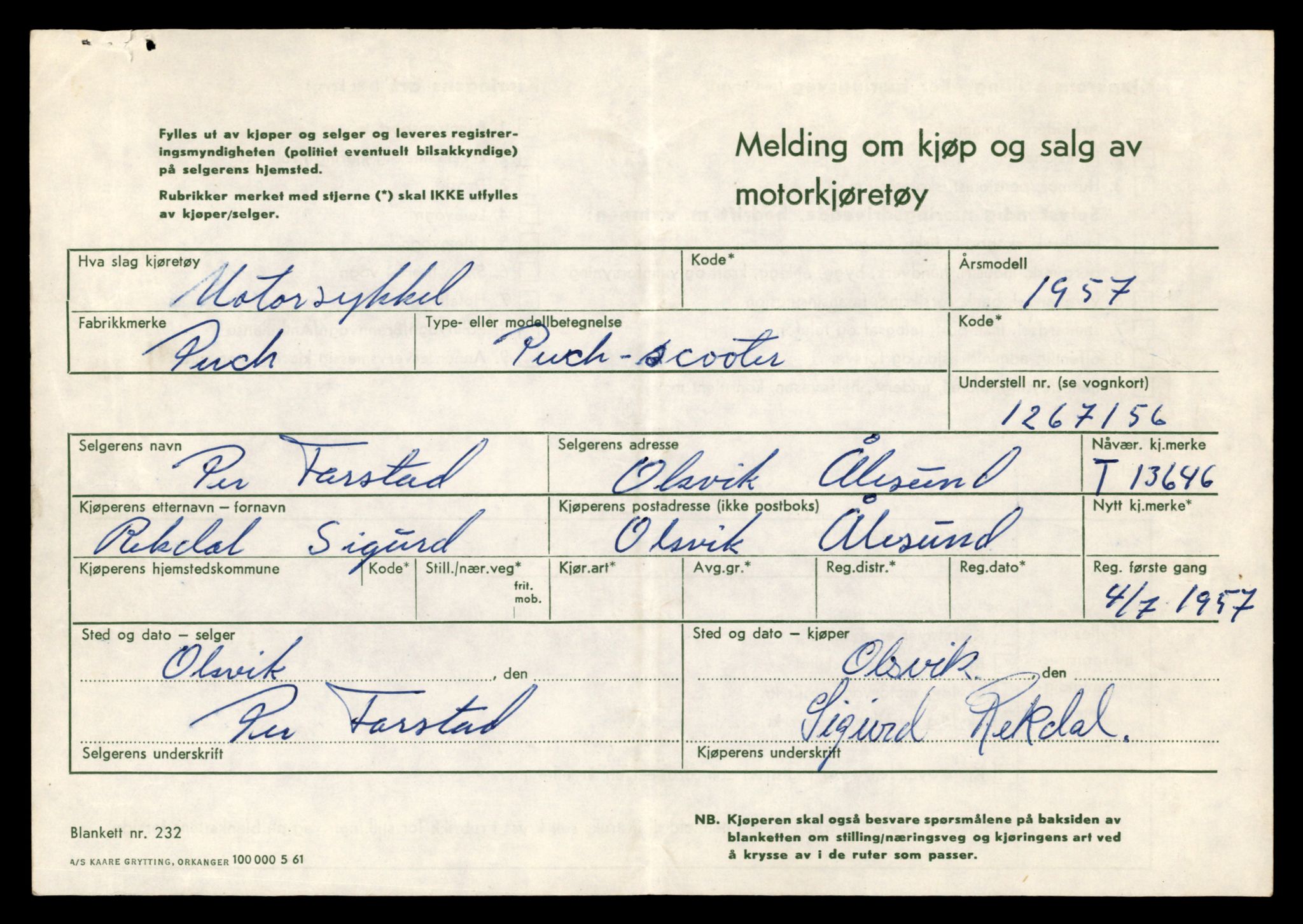 Møre og Romsdal vegkontor - Ålesund trafikkstasjon, AV/SAT-A-4099/F/Fe/L0040: Registreringskort for kjøretøy T 13531 - T 13709, 1927-1998, s. 2035