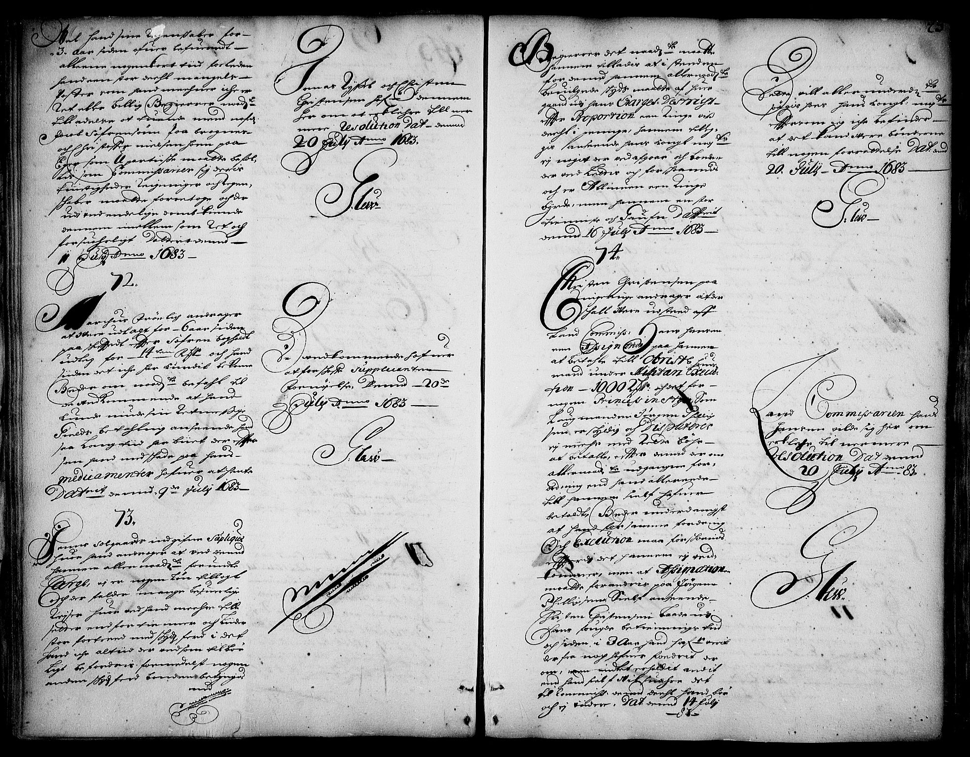 Stattholderembetet 1572-1771, AV/RA-EA-2870/Ad/L0004: Supplikasjons- og resolusjonsprotokoll, 1683-1691, s. 21b-22a