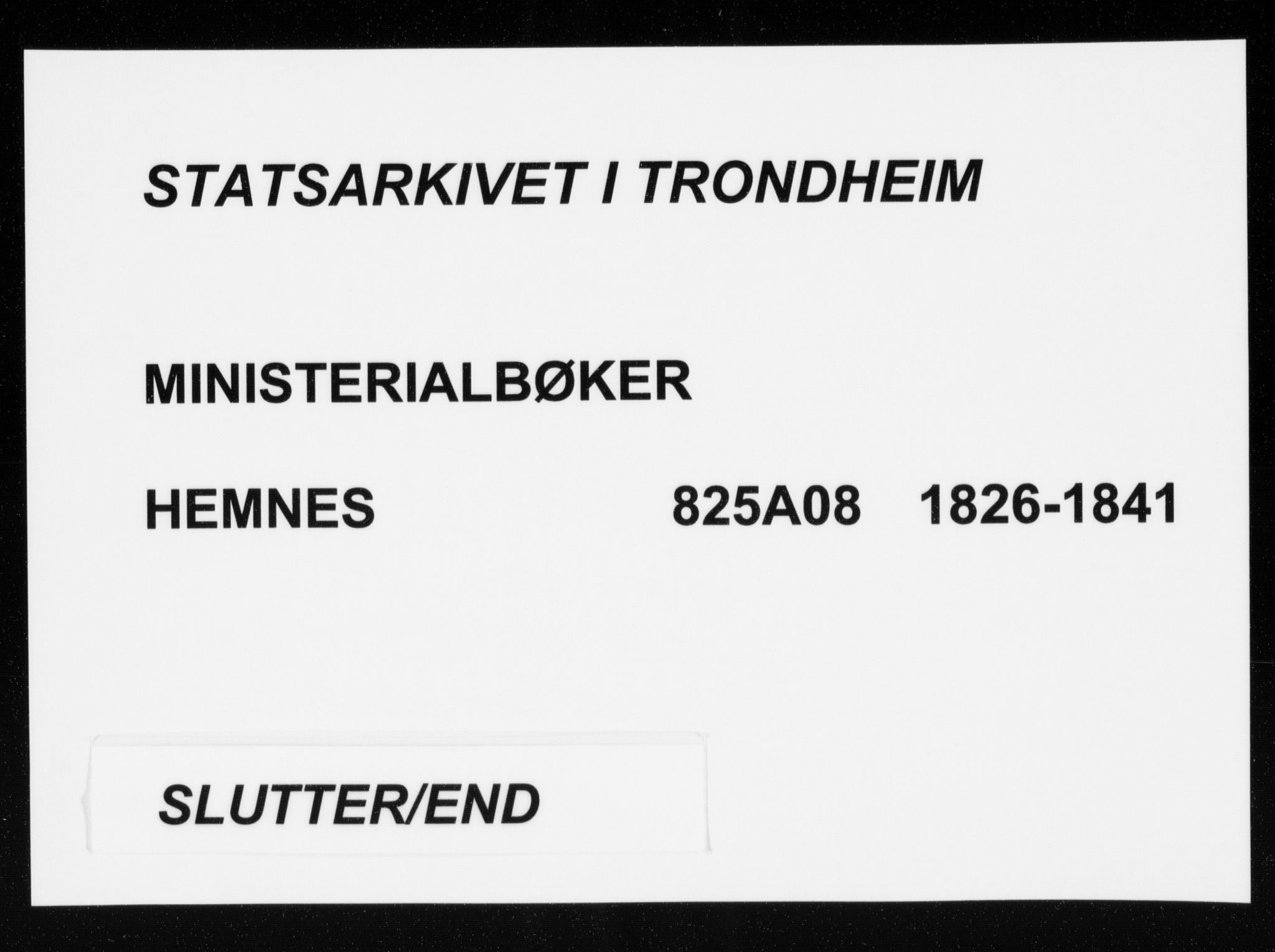 Ministerialprotokoller, klokkerbøker og fødselsregistre - Nordland, SAT/A-1459/825/L0354: Ministerialbok nr. 825A08, 1826-1841