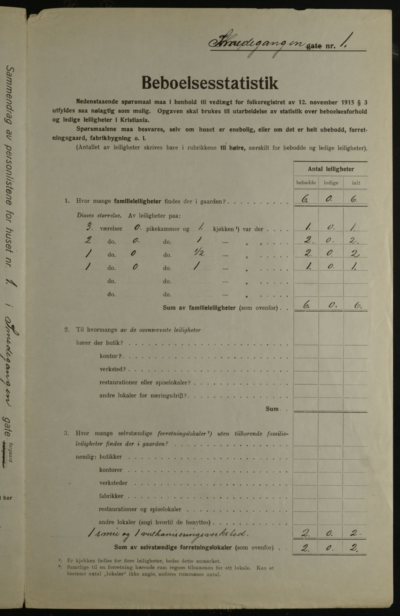 OBA, Kommunal folketelling 1.12.1923 for Kristiania, 1923, s. 107201