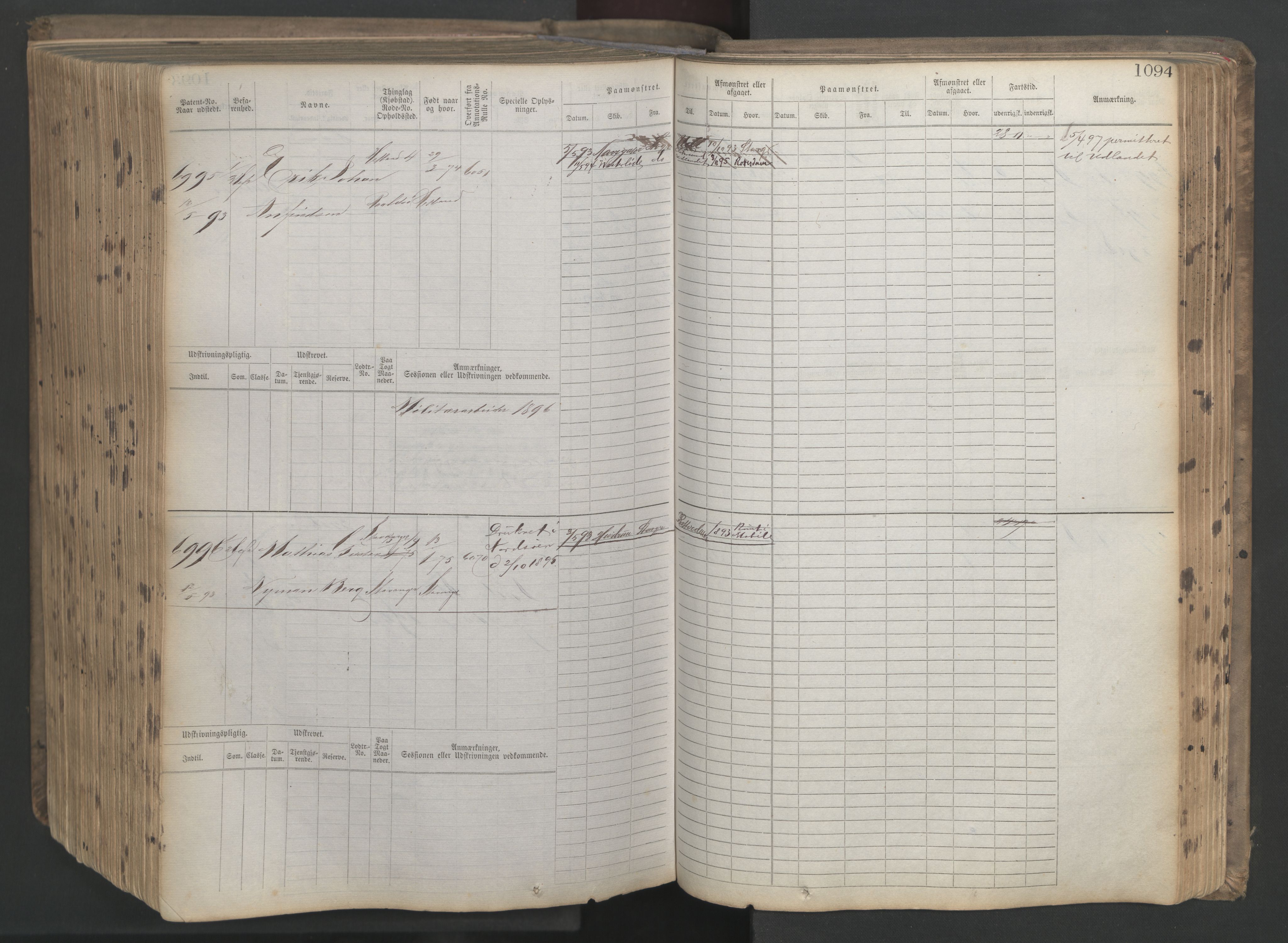 Stavanger sjømannskontor, AV/SAST-A-102006/F/Fb/Fbb/L0021: Sjøfartshovedrulle patnentnr. 6005-7204 (dublett), 1887, s. 500