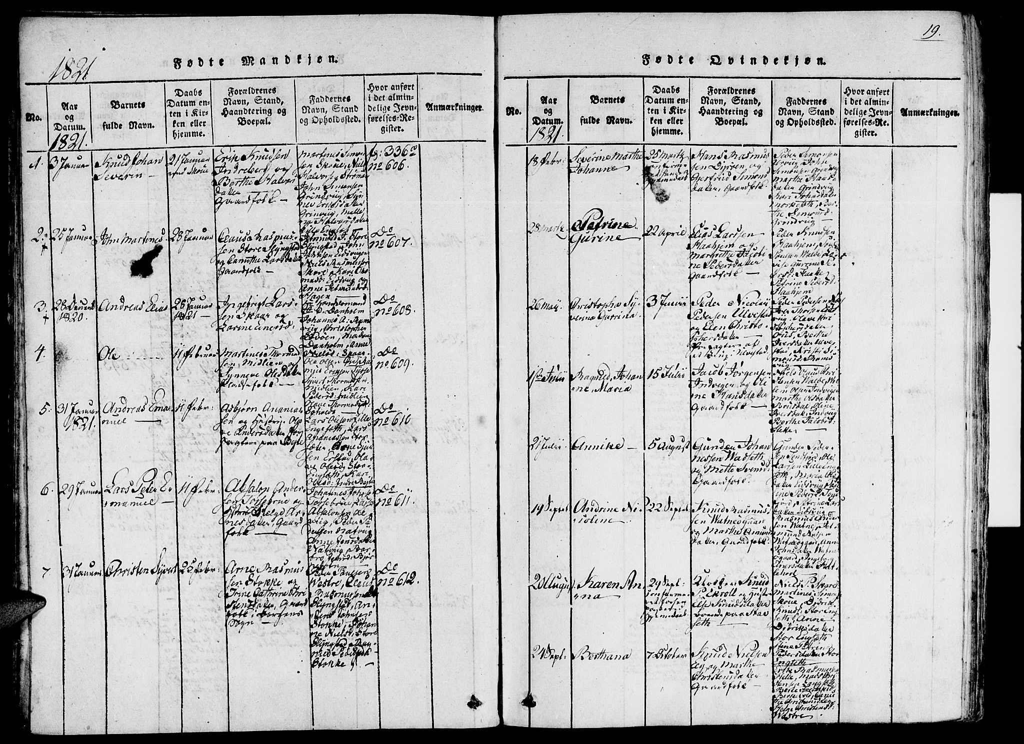 Ministerialprotokoller, klokkerbøker og fødselsregistre - Møre og Romsdal, AV/SAT-A-1454/524/L0351: Ministerialbok nr. 524A03, 1816-1838, s. 19