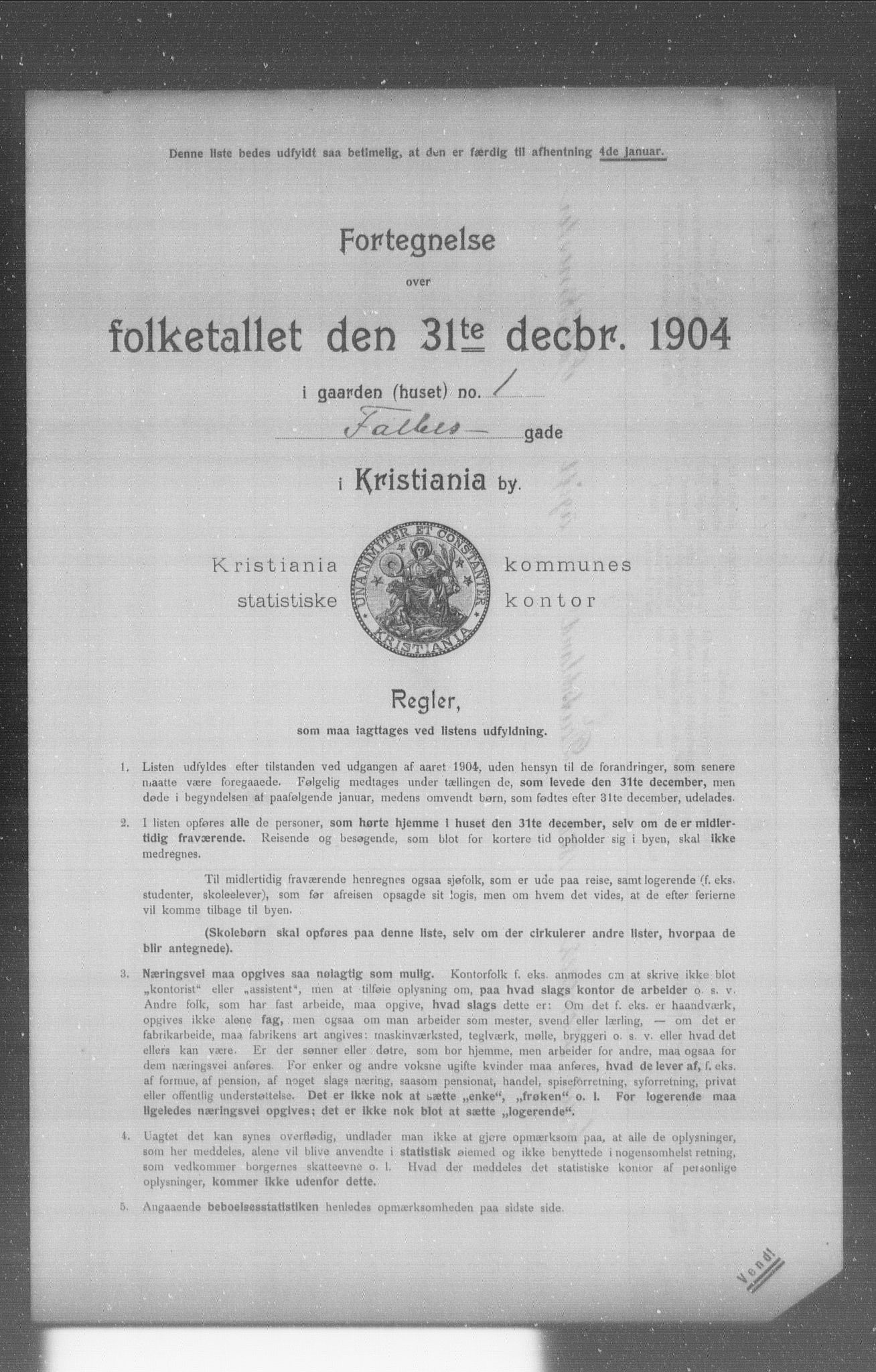 OBA, Kommunal folketelling 31.12.1904 for Kristiania kjøpstad, 1904, s. 4770