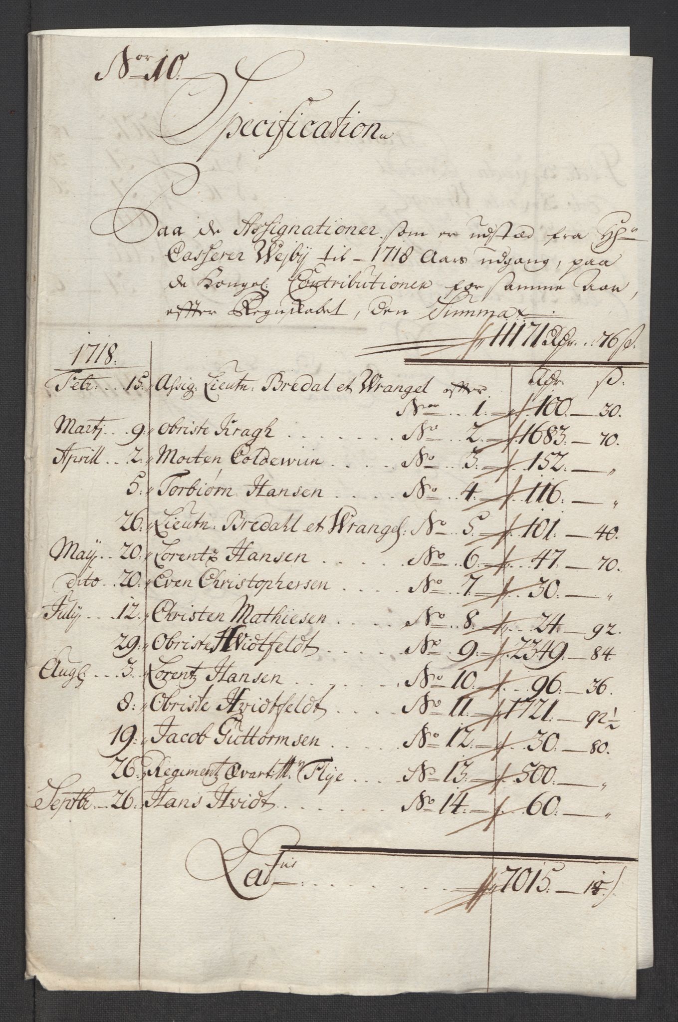 Rentekammeret inntil 1814, Reviderte regnskaper, Fogderegnskap, RA/EA-4092/R32/L1882: Fogderegnskap Jarlsberg grevskap, 1718, s. 347