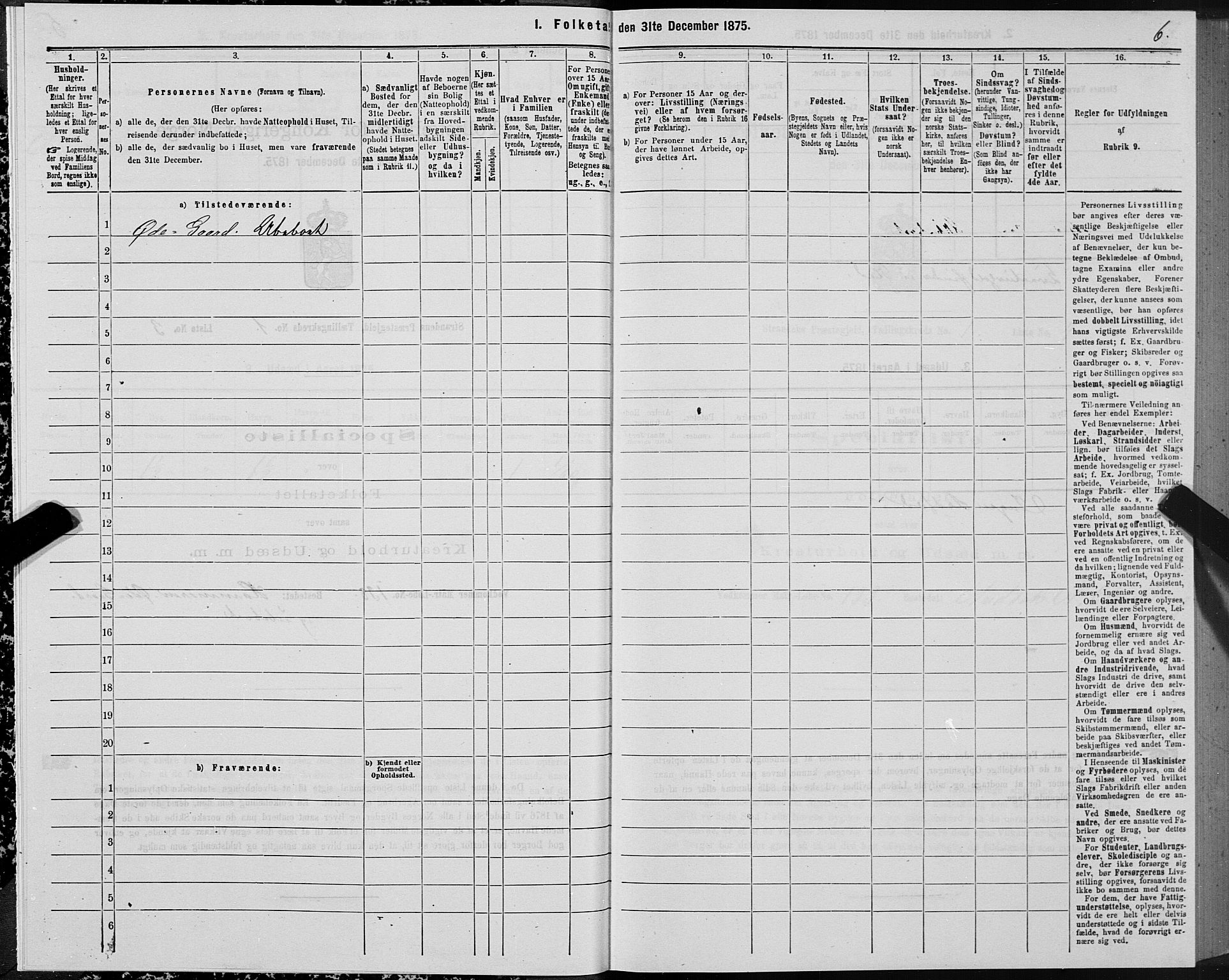 SAT, Folketelling 1875 for 1525P Stranda prestegjeld, 1875, s. 1006