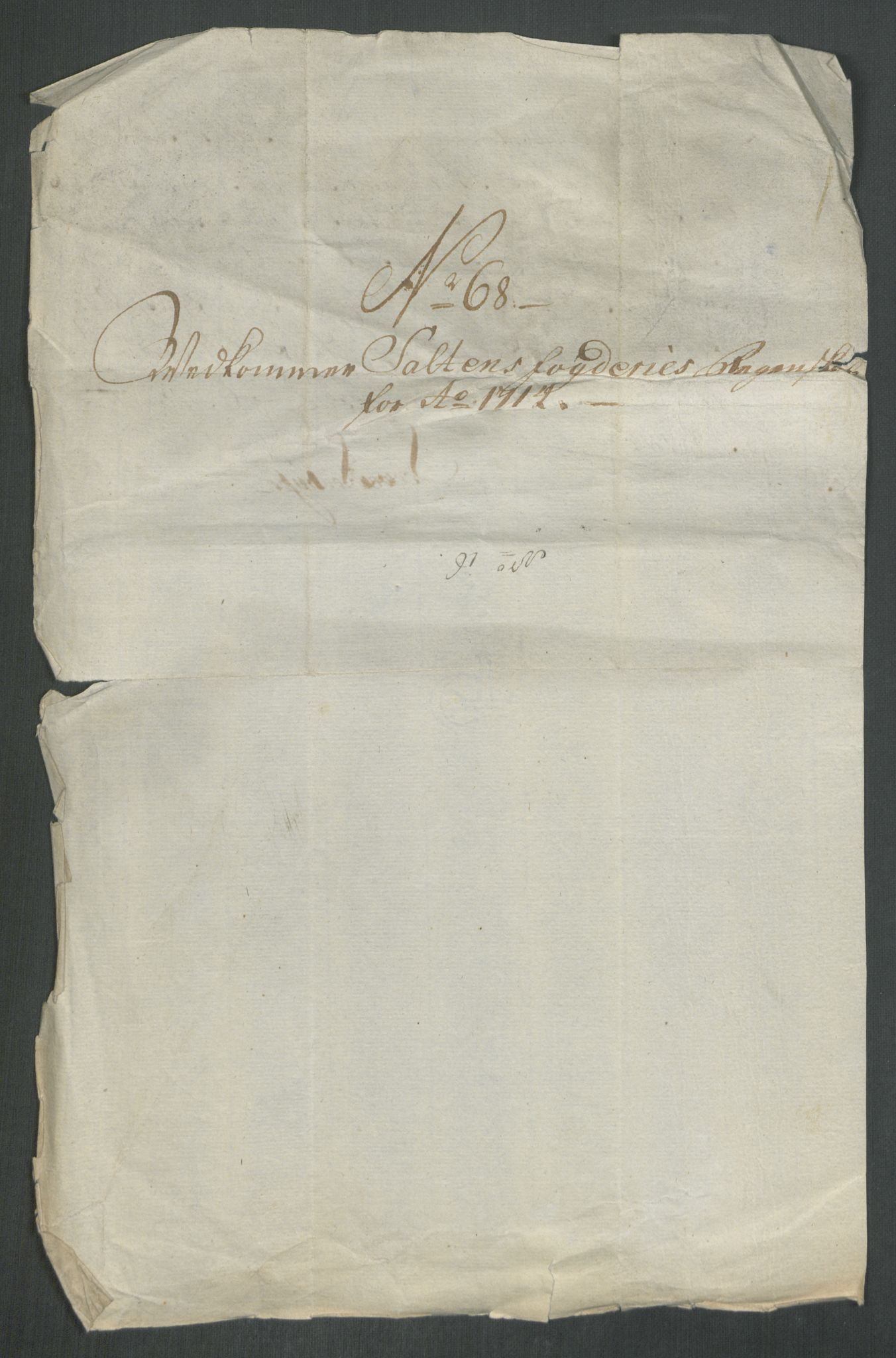 Rentekammeret inntil 1814, Reviderte regnskaper, Fogderegnskap, RA/EA-4092/R66/L4584: Fogderegnskap Salten, 1714, s. 351