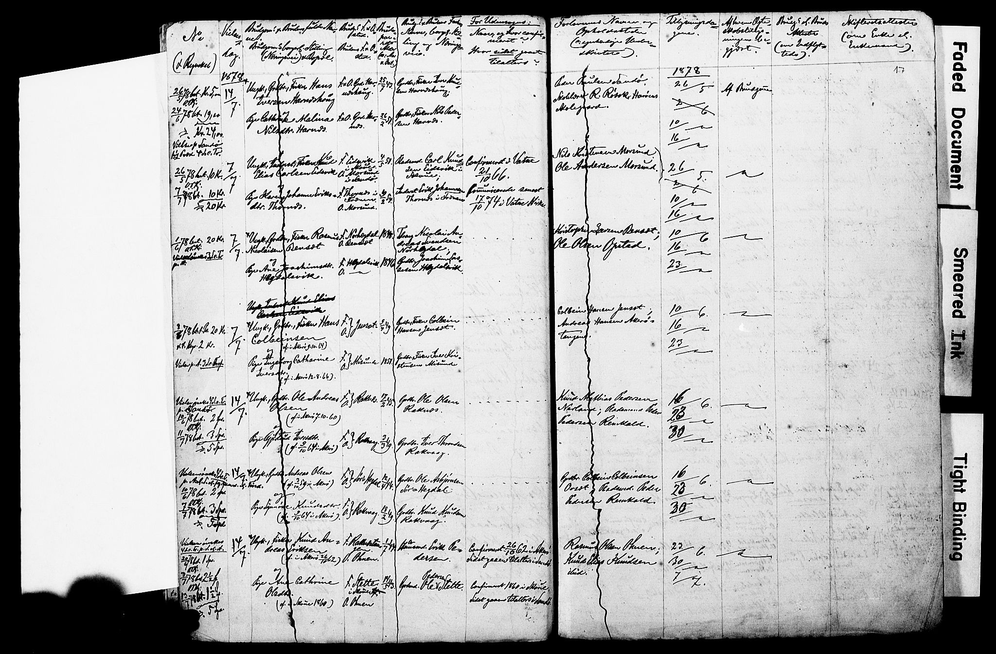 Ministerialprotokoller, klokkerbøker og fødselsregistre - Møre og Romsdal, AV/SAT-A-1454/560/L0722: Lysningsprotokoll nr. 560A06, 1871-1883, s. 17