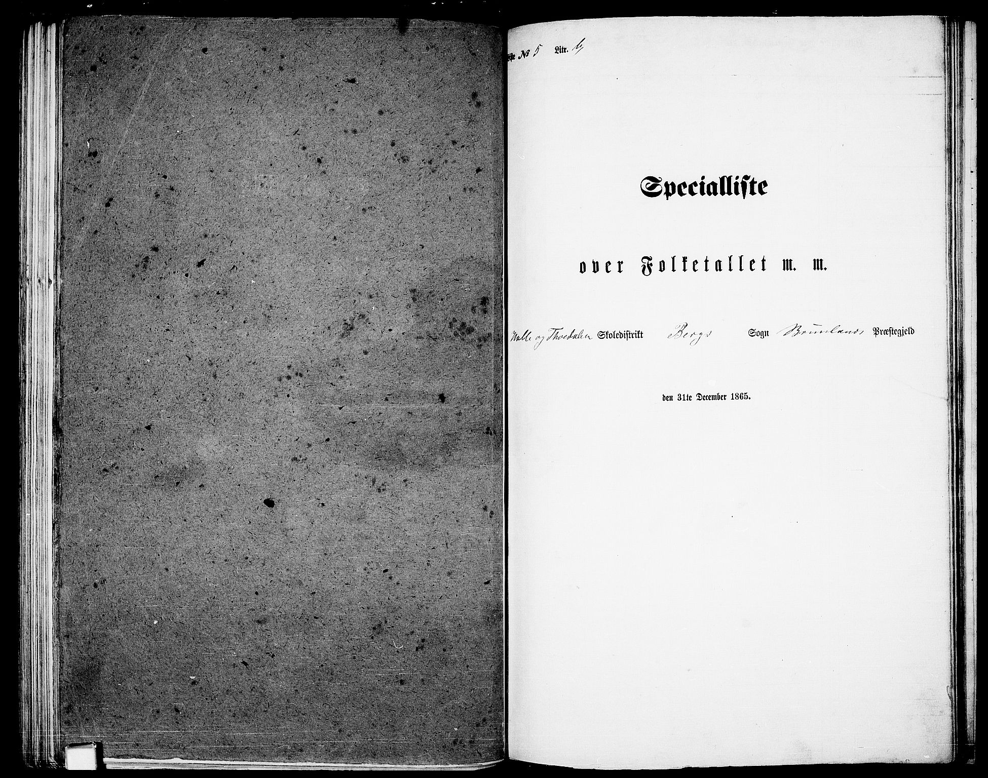 RA, Folketelling 1865 for 0726P Brunlanes prestegjeld, 1865, s. 106