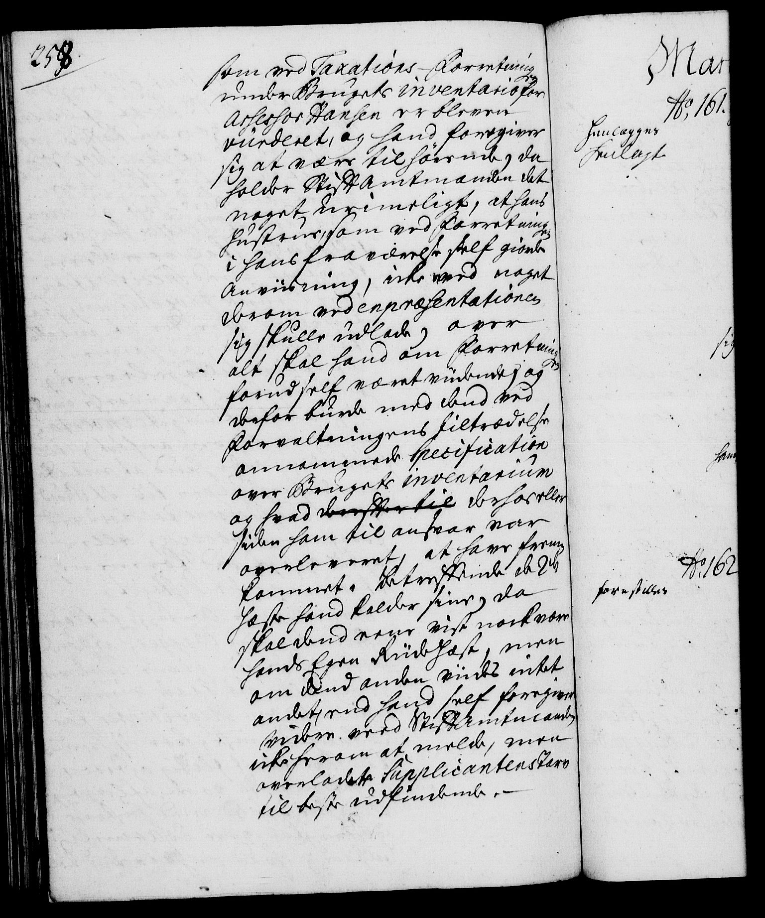 Rentekammeret, Kammerkanselliet, RA/EA-3111/G/Gh/Gha/L0021: Norsk ekstraktmemorialprotokoll (merket RK 53.66), 1739, s. 258