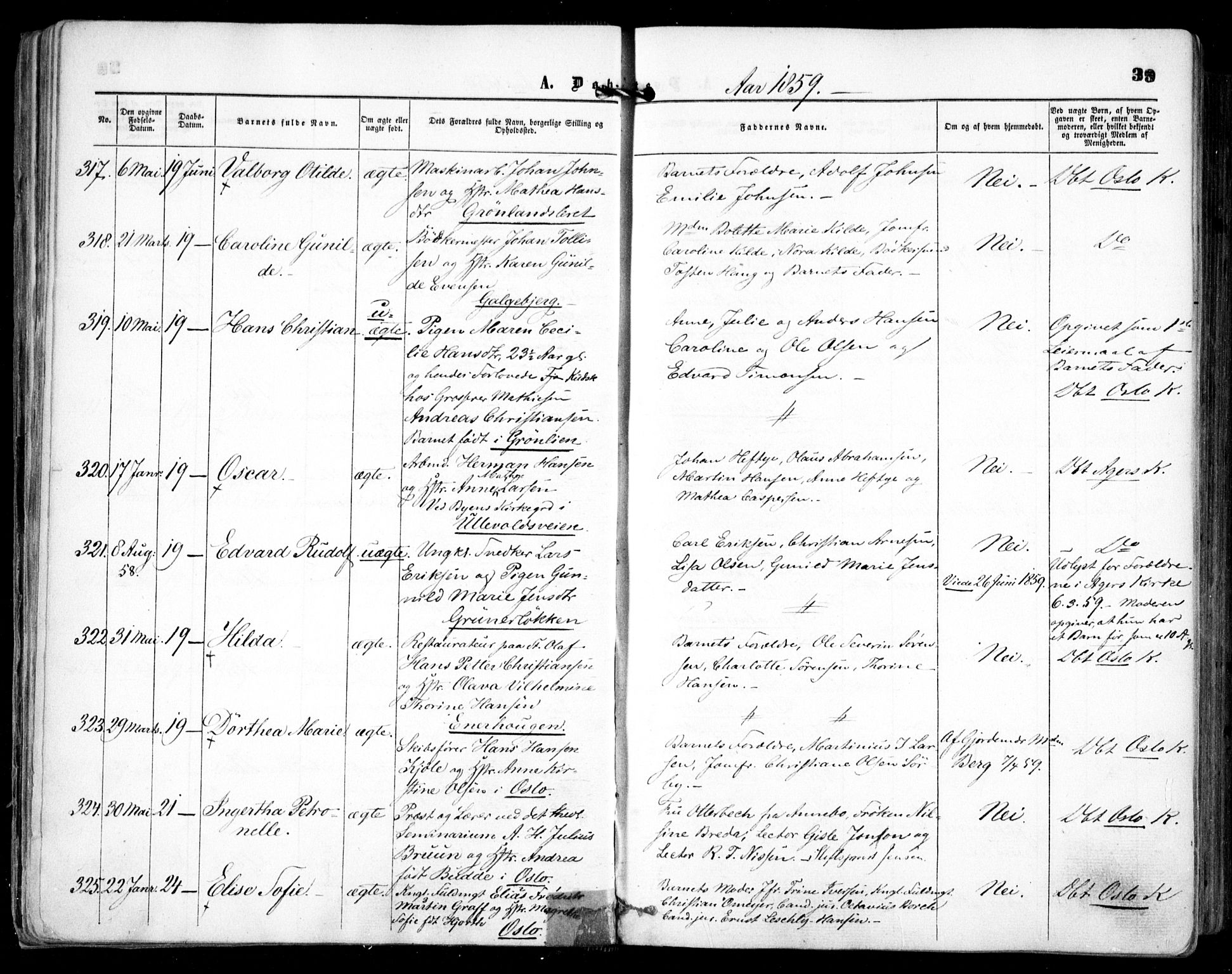 Grønland prestekontor Kirkebøker, SAO/A-10848/F/Fa/L0001: Ministerialbok nr. 1, 1859-1861, s. 39