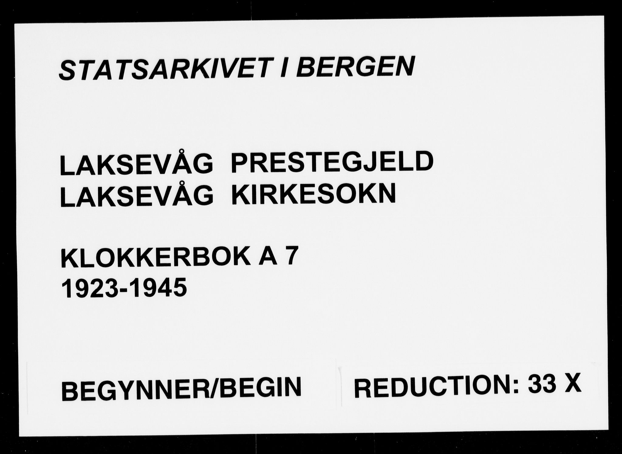 Laksevåg Sokneprestembete, SAB/A-76501/H/Ha/Hab/Haba: Klokkerbok nr. A 7, 1923-1945