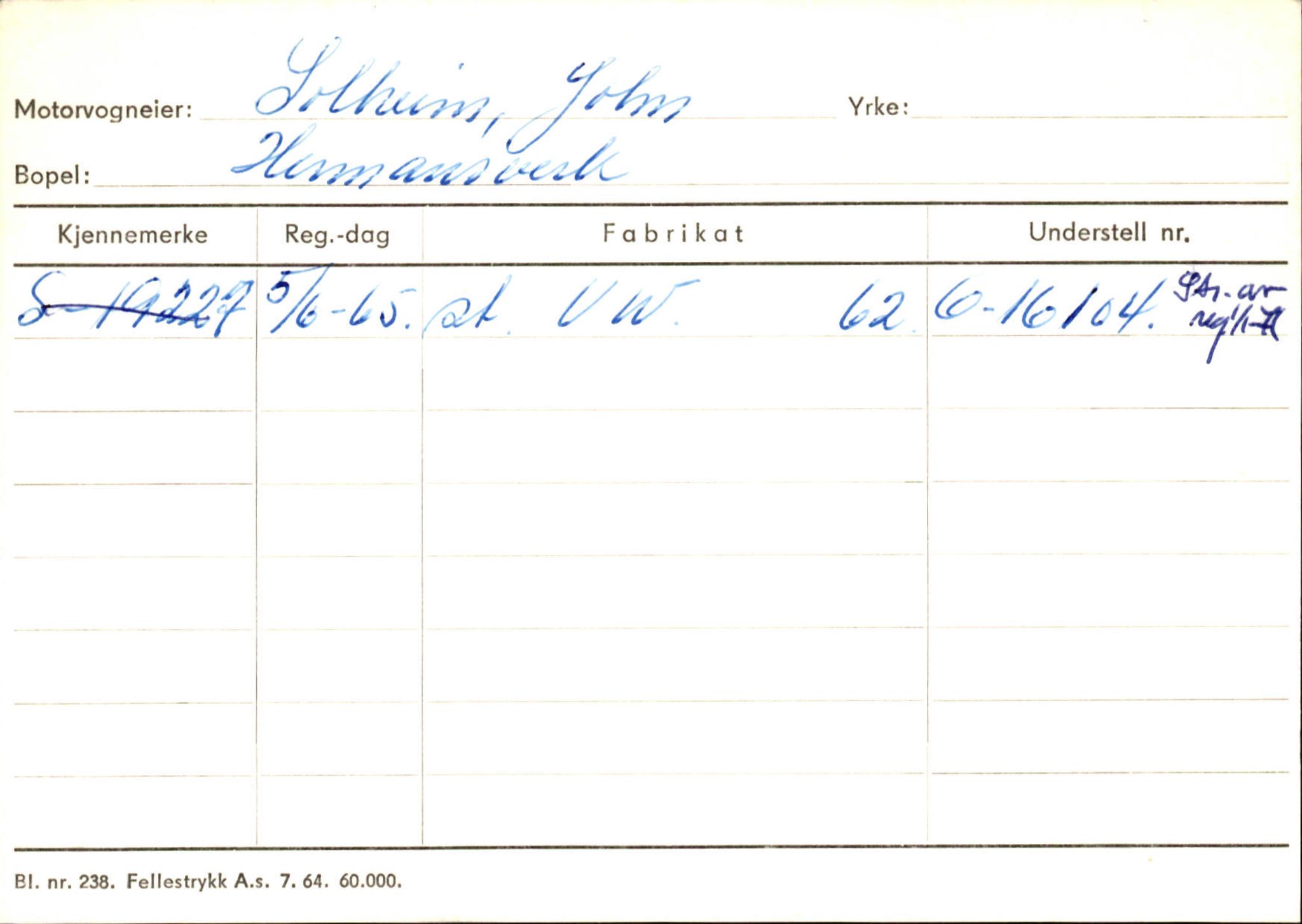 Statens vegvesen, Sogn og Fjordane vegkontor, SAB/A-5301/4/F/L0126: Eigarregister Fjaler M-Å. Leikanger A-Å, 1945-1975, s. 2134