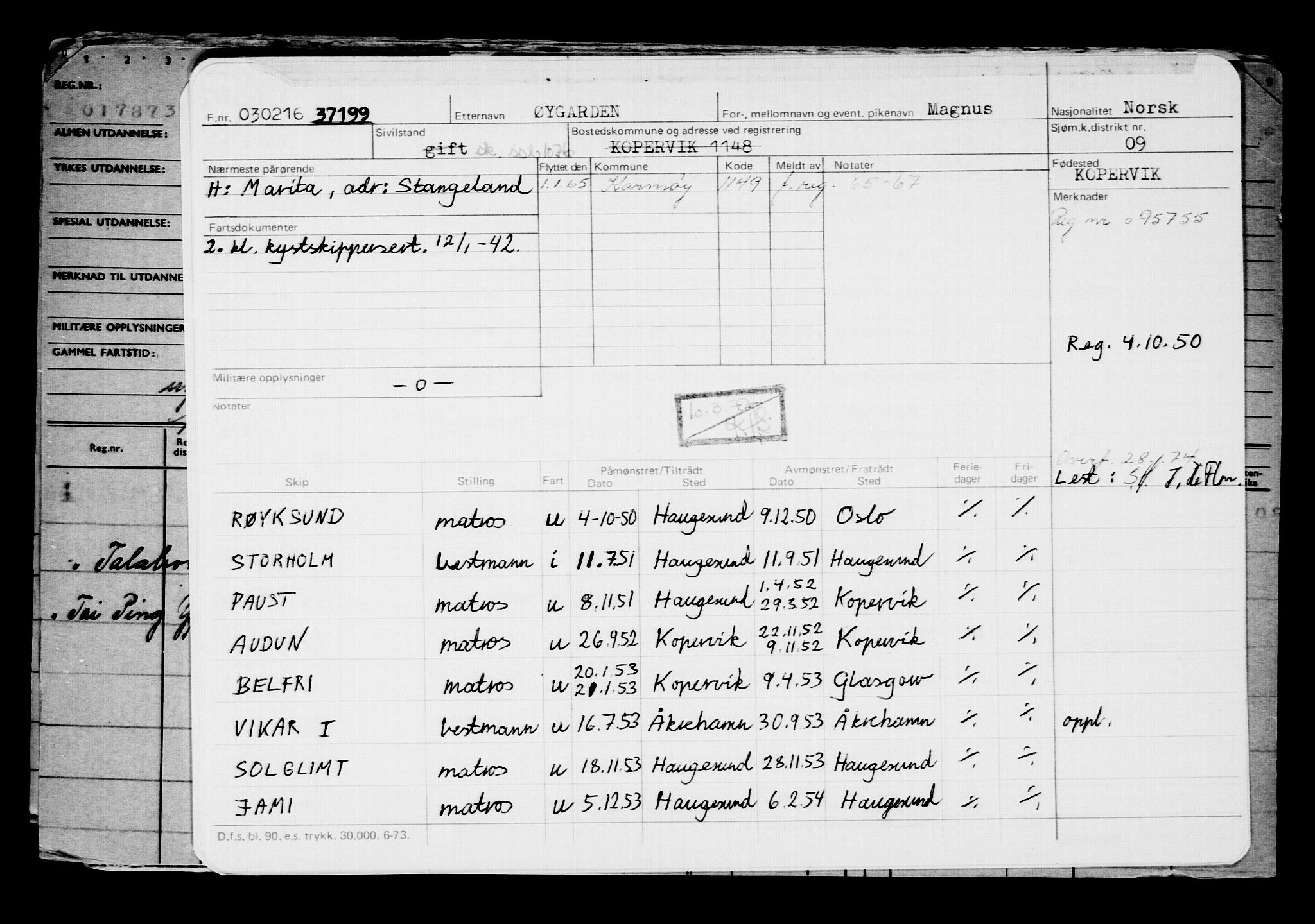 Direktoratet for sjømenn, AV/RA-S-3545/G/Gb/L0136: Hovedkort, 1916, s. 427