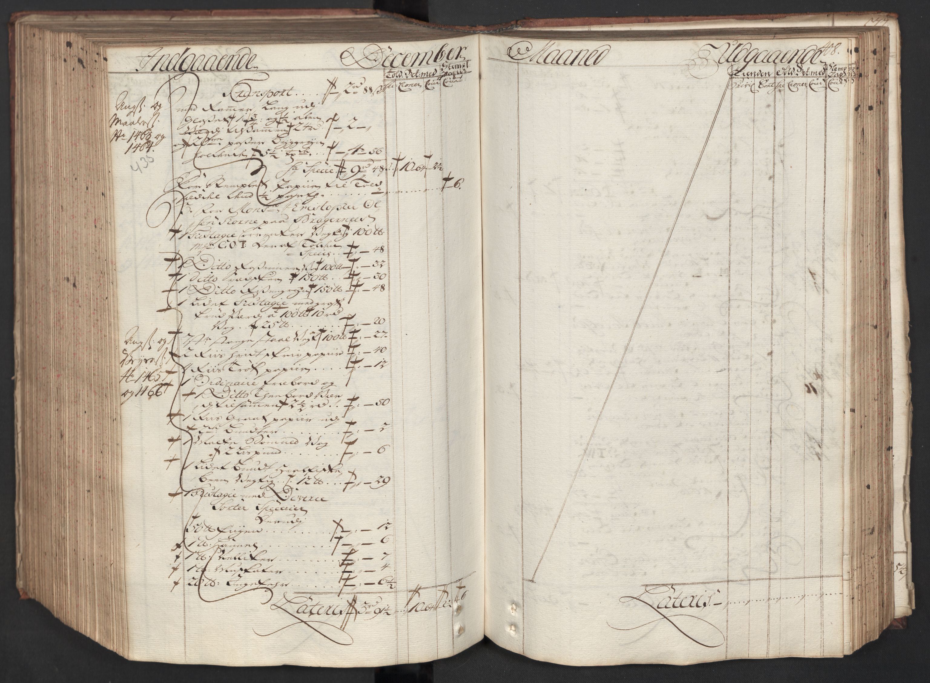 Generaltollkammeret, tollregnskaper, AV/RA-EA-5490/R08/L0012/0001: Tollregnskaper Drammen / Hovedtollbok, 1733, s. 407b-408a