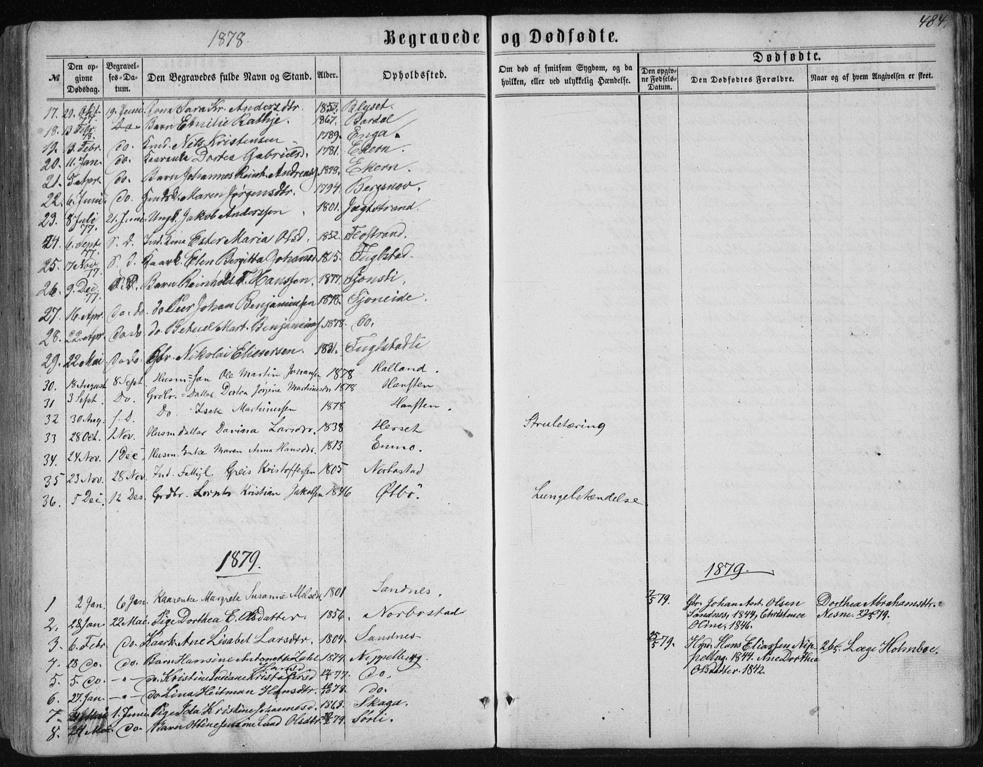 Ministerialprotokoller, klokkerbøker og fødselsregistre - Nordland, SAT/A-1459/838/L0556: Klokkerbok nr. 838C03, 1861-1893, s. 484