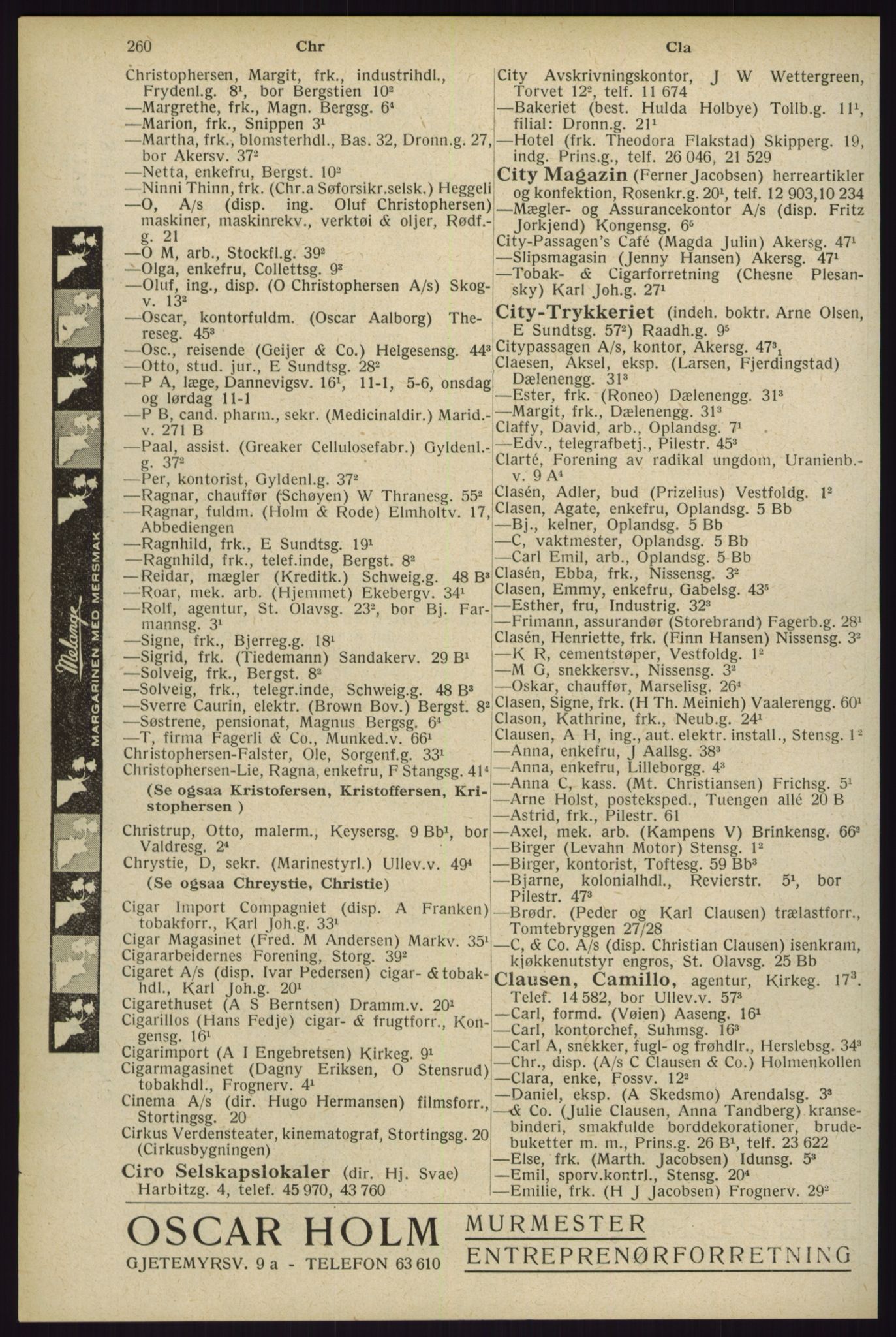 Kristiania/Oslo adressebok, PUBL/-, 1929, s. 260
