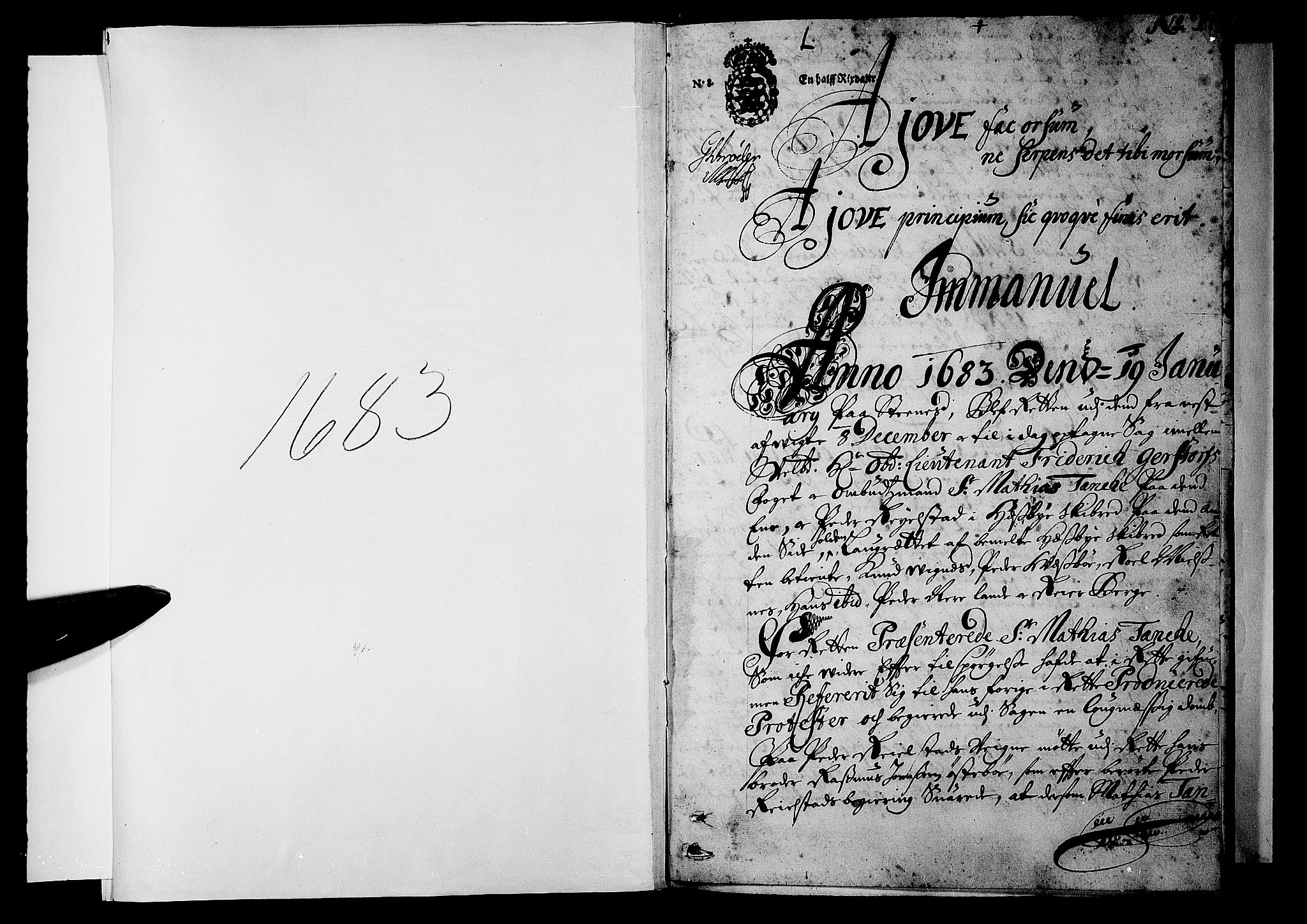 Ryfylke tingrett, AV/SAST-A-100055/001/I/IB/IBBa/L0020: Tingbok, Karmsund og Hesby, 1683, s. 0b-1a