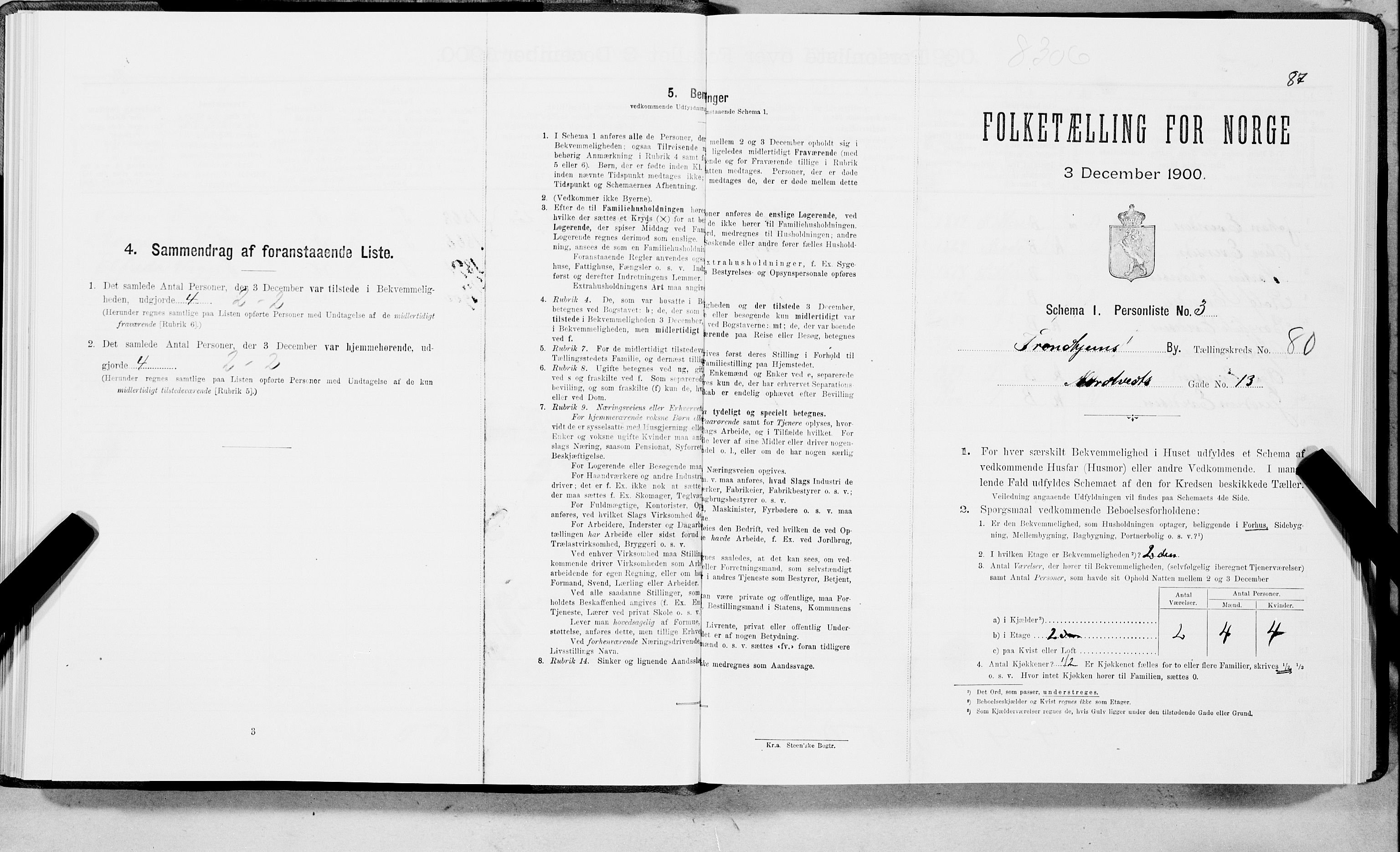 SAT, Folketelling 1900 for 1601 Trondheim kjøpstad, 1900, s. 16260