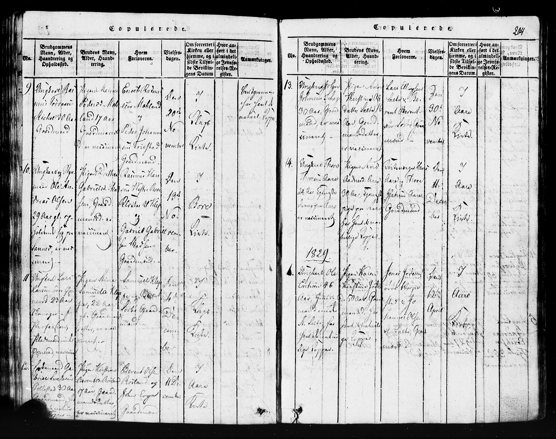 Klepp sokneprestkontor, SAST/A-101803/001/3/30BB/L0001: Klokkerbok nr.  B 1, 1816-1859, s. 204