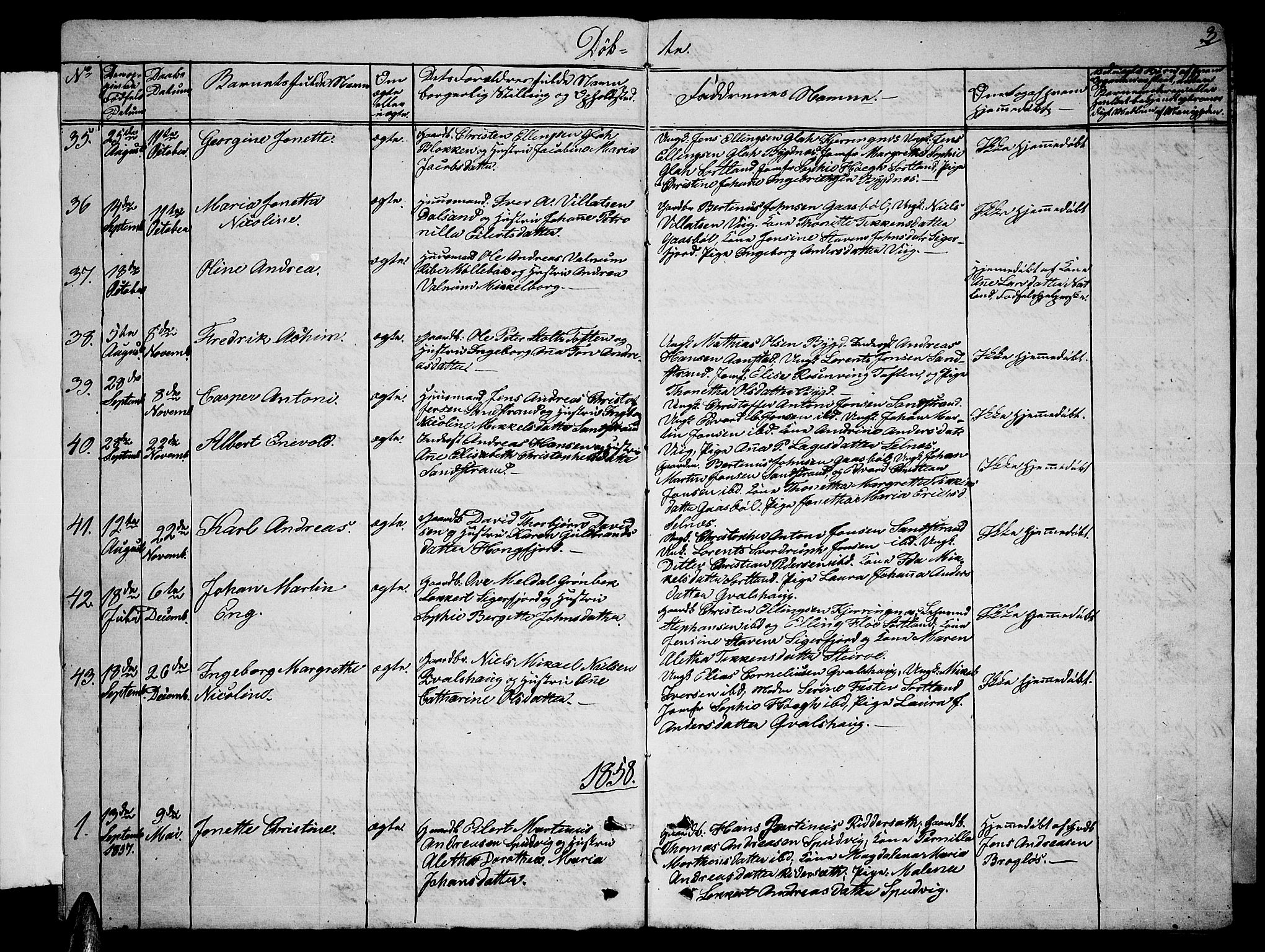 Ministerialprotokoller, klokkerbøker og fødselsregistre - Nordland, SAT/A-1459/895/L1380: Klokkerbok nr. 895C02, 1857-1863, s. 3