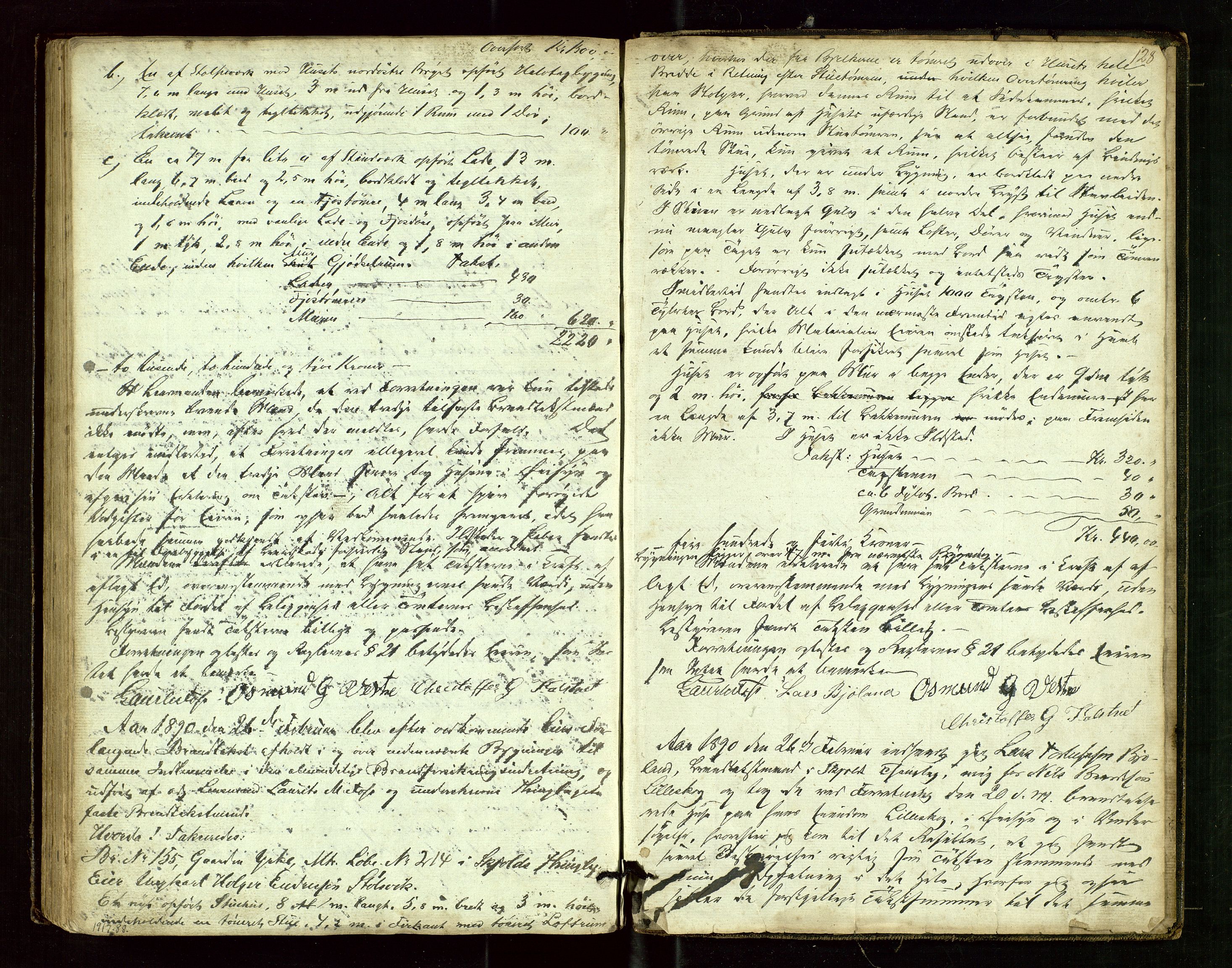 Skjold lensmannskontor, AV/SAST-A-100182/Goa/L0001: "Brandtaxations-Protocol for Skjold Thinglaug i Ryfylke", 1853-1890, s. 127b-128a